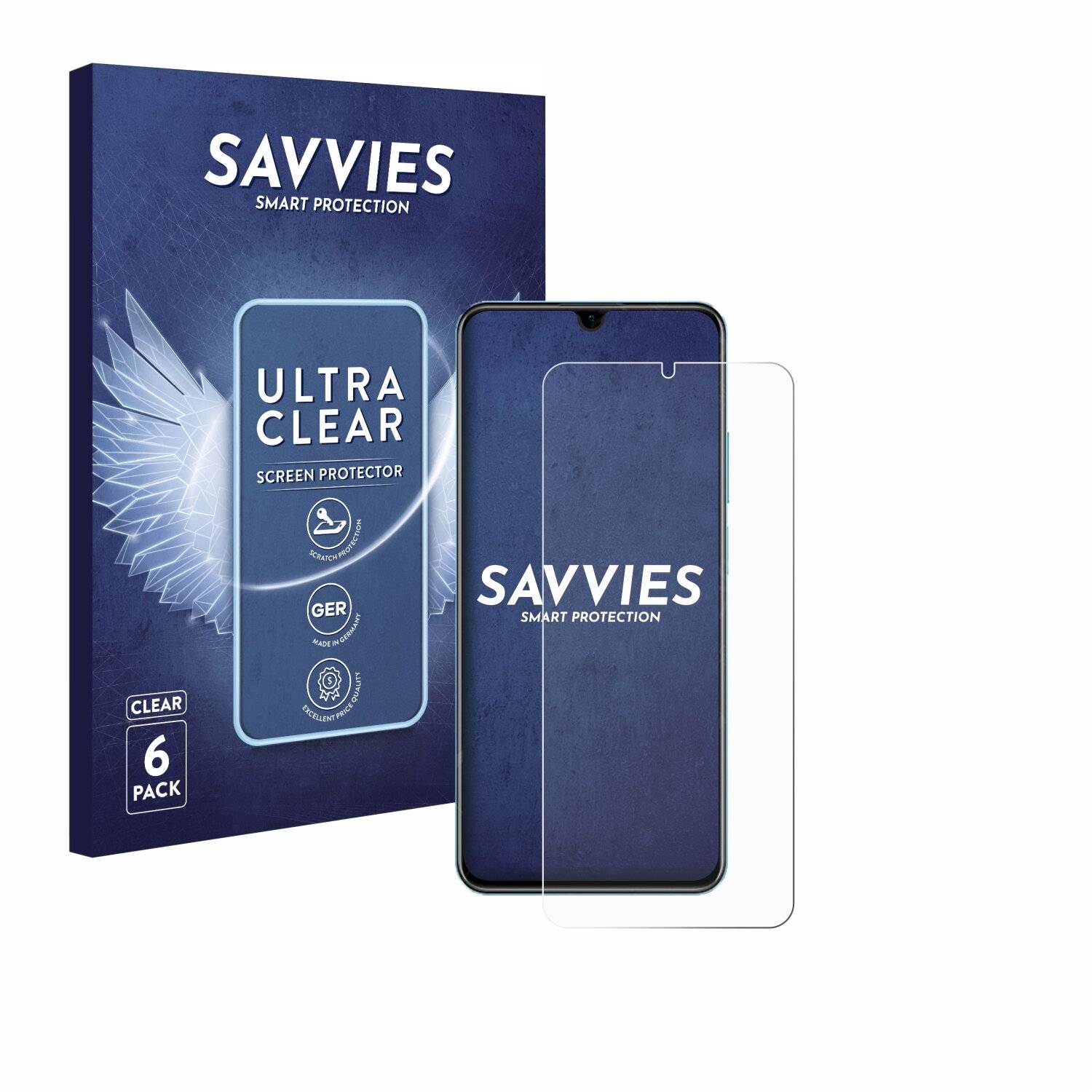 6x Savvies Displayschutz-Folie für realme Note
