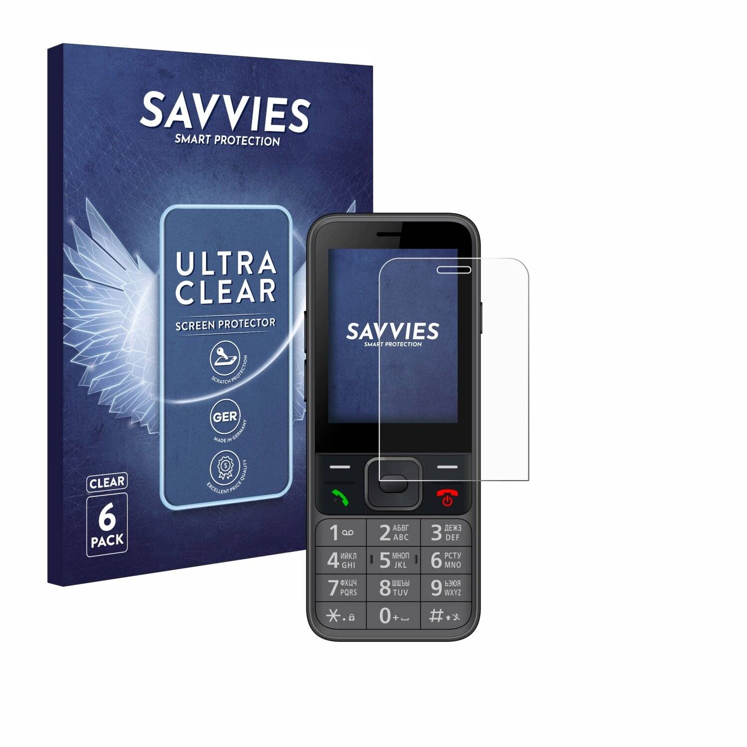 6x Savvies Displayschutz-Folie für Panasonic