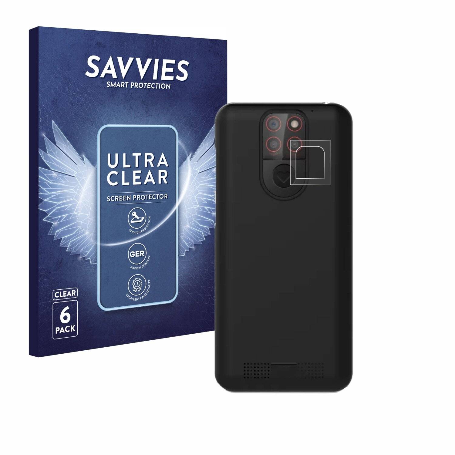 6x Savvies Displayschutz-Folie für Emporia Smart 5 Mini (NUR