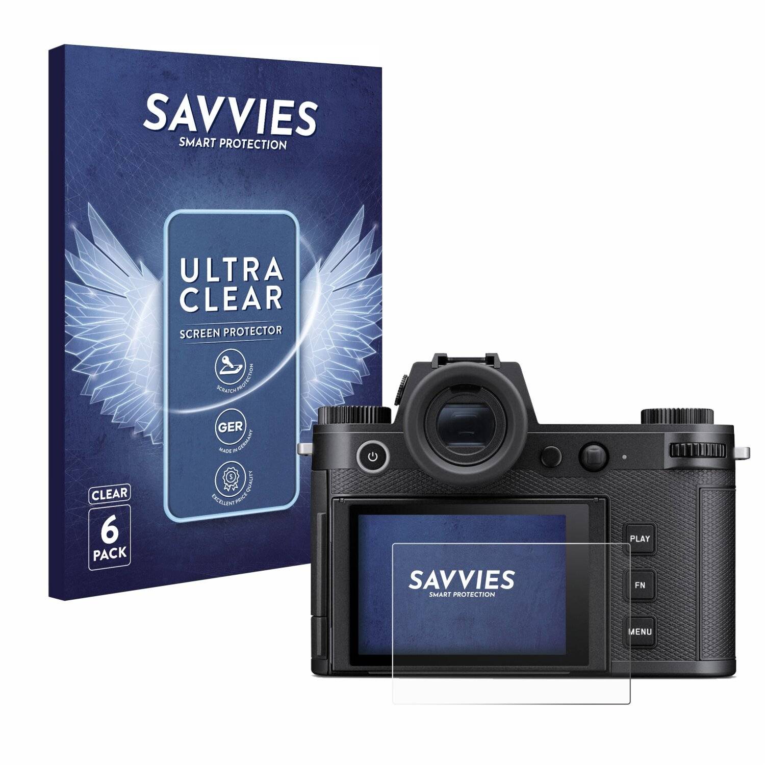 6x Savvies Displayschutz-Folie für Leica
