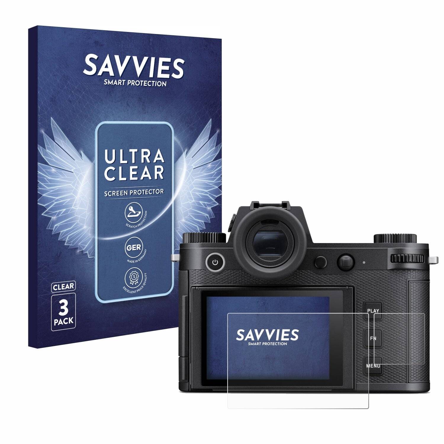 6x Savvies Displayschutz-Folie für Leica SL3 (Display +