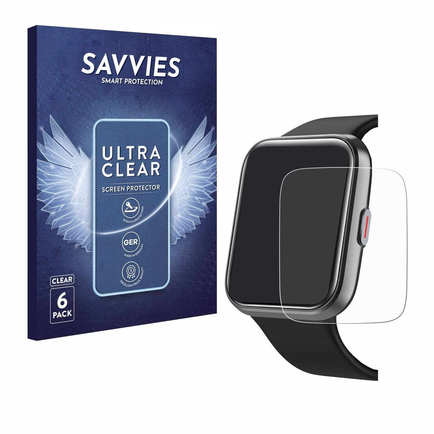 6x Savvies Displayschutz-Folie für Tensky ID208 Plus