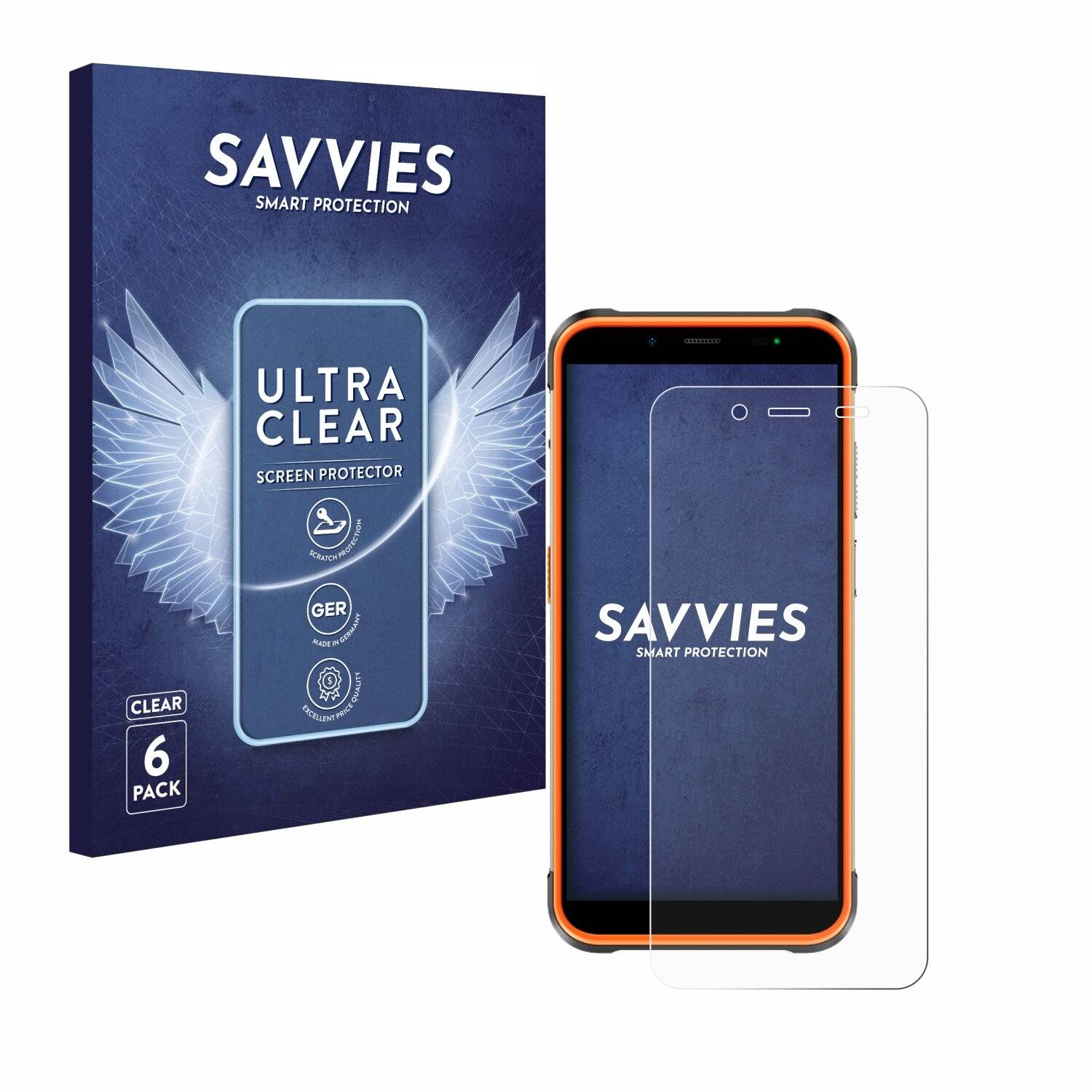 6x Savvies Displayschutz-Folie für Ulefone Power Armor