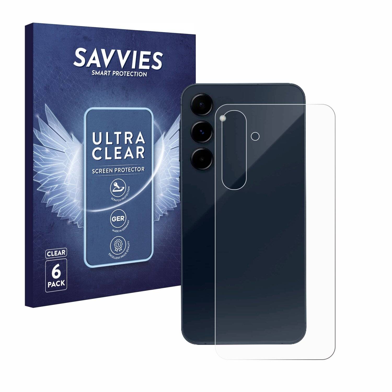 6x Savvies Displayschutz-Folie für Samsung Galaxy A55 5G