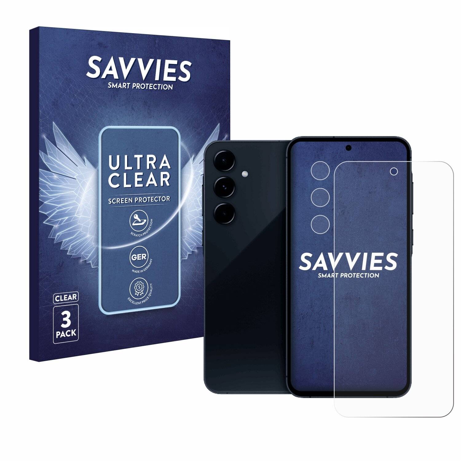 6x Savvies Displayschutz-Folie für Samsung Galaxy A35 5G