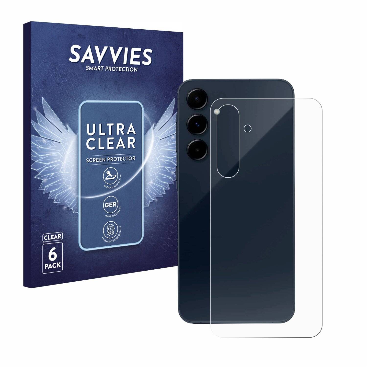 6x Savvies Displayschutz-Folie für Samsung Galaxy A35 5G