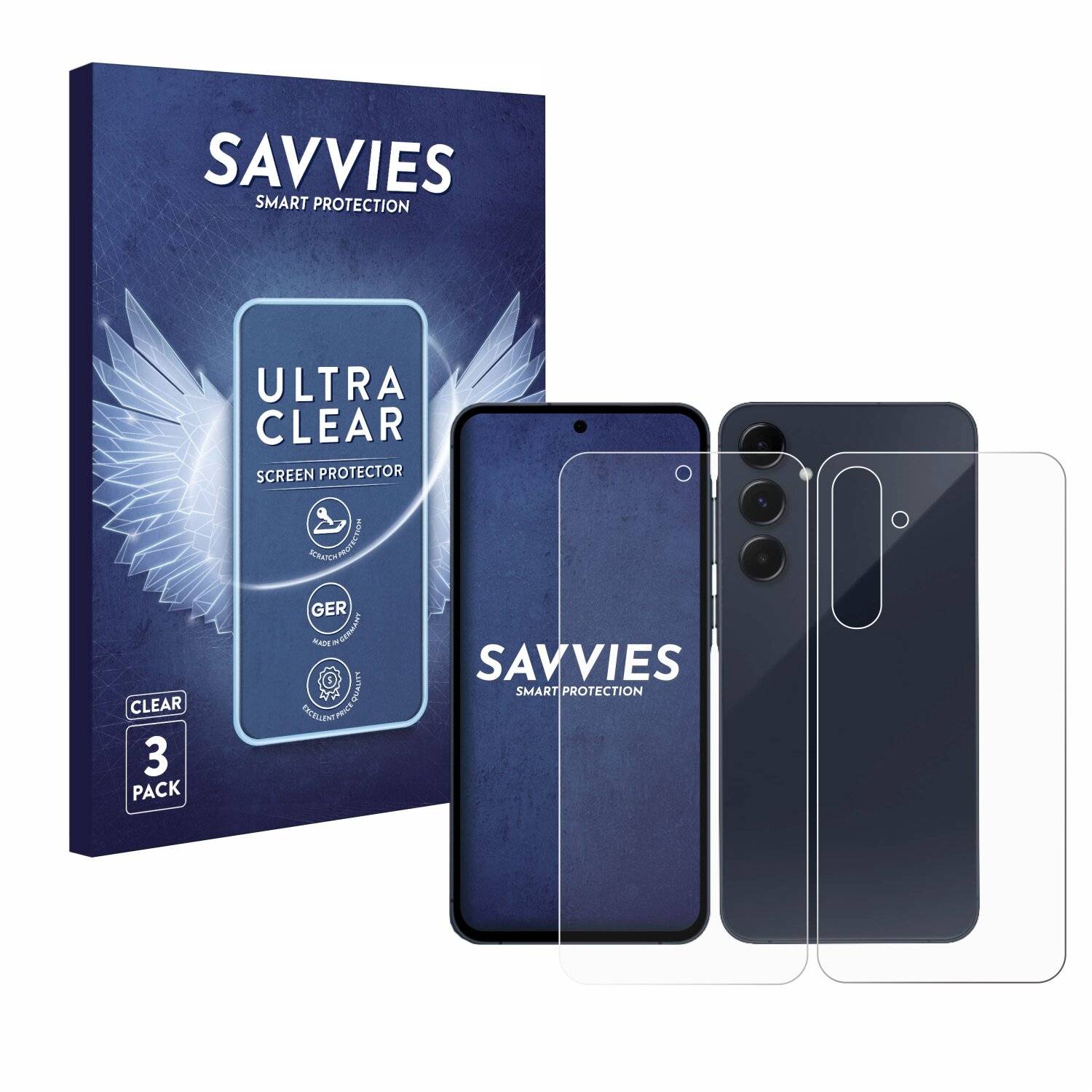 6x Savvies Displayschutz-Folie für Samsung Galaxy A35 5G