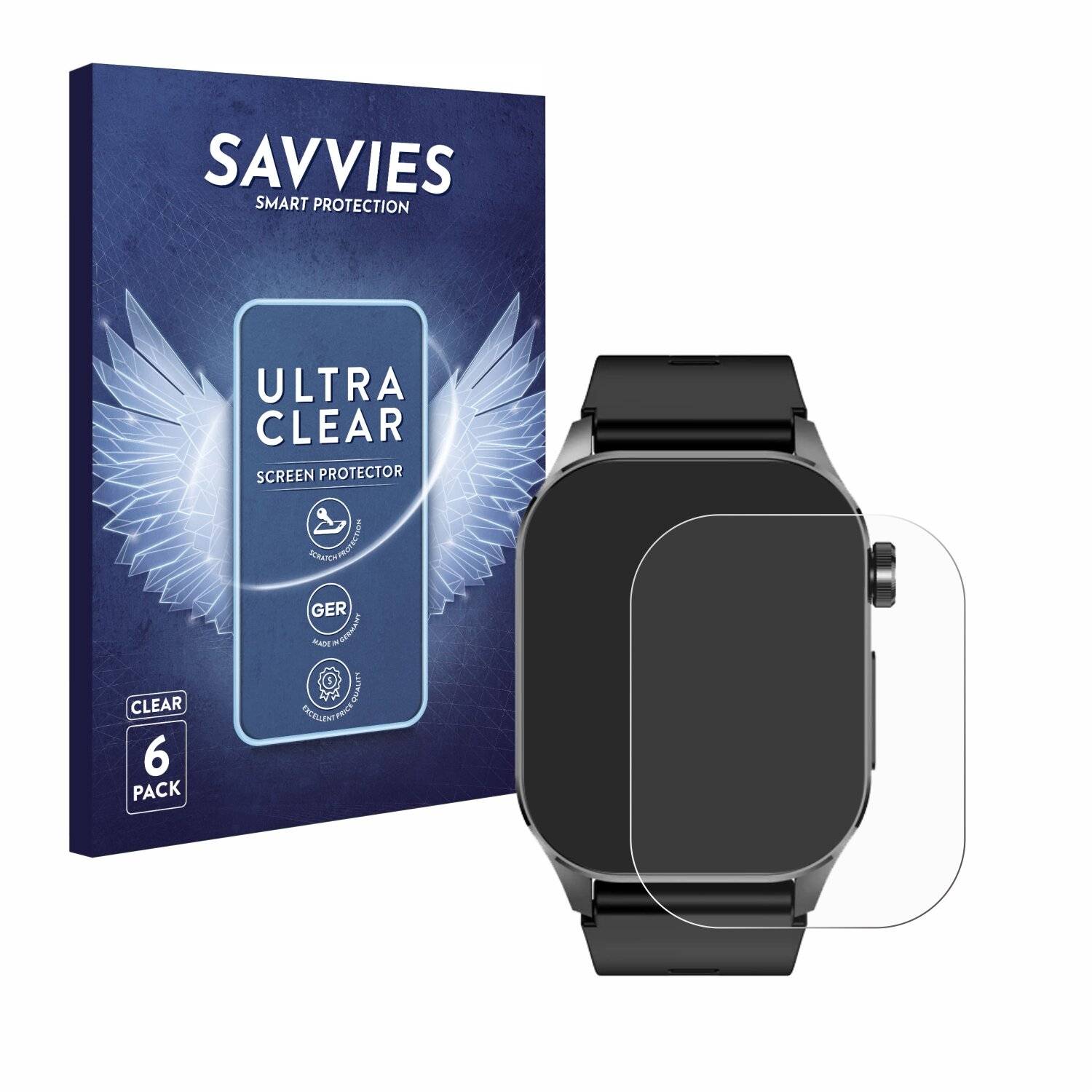 6x Savvies Displayschutz-Folie für Kardena Care Pro 4