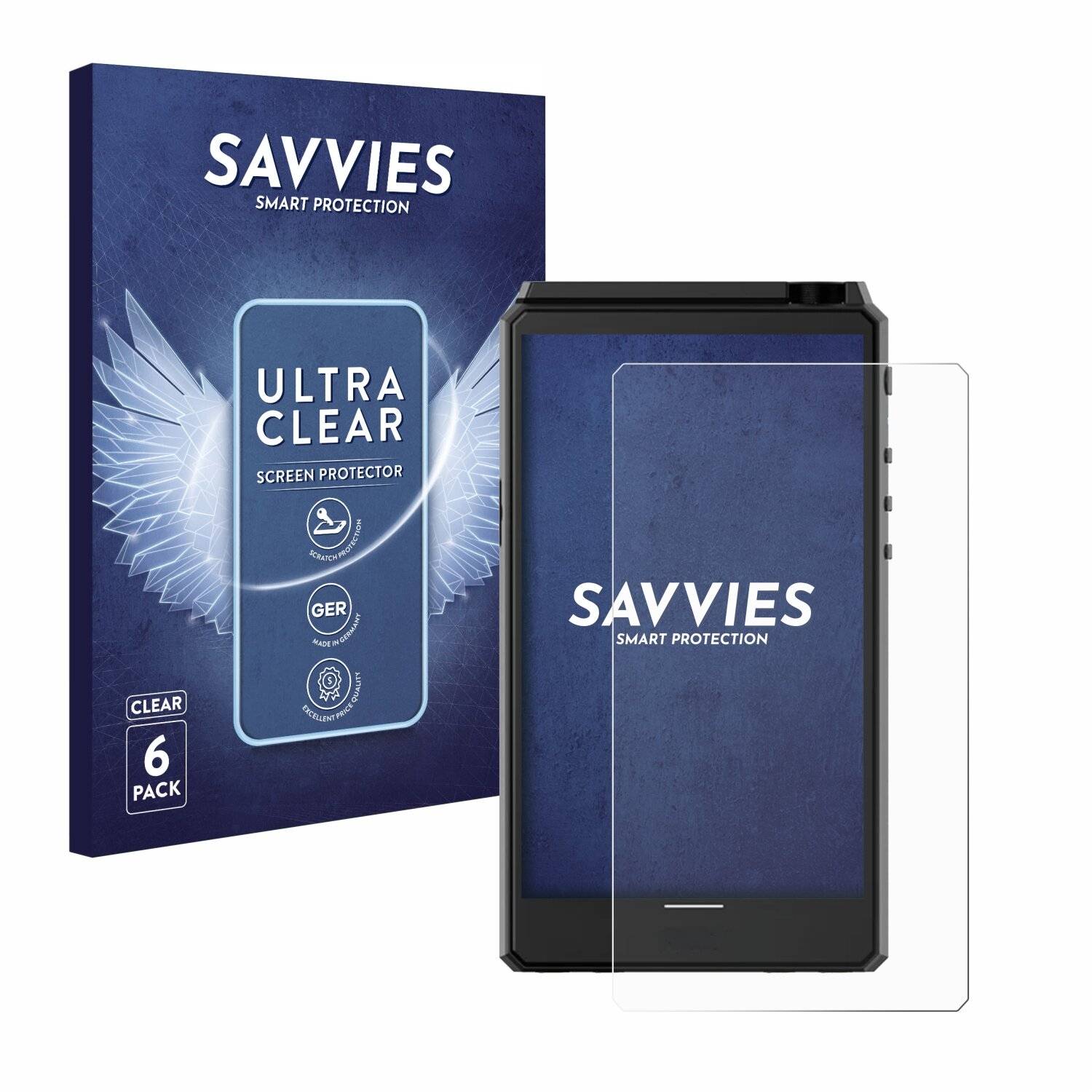 6x Savvies Displayschutz-Folie für Hiby R6