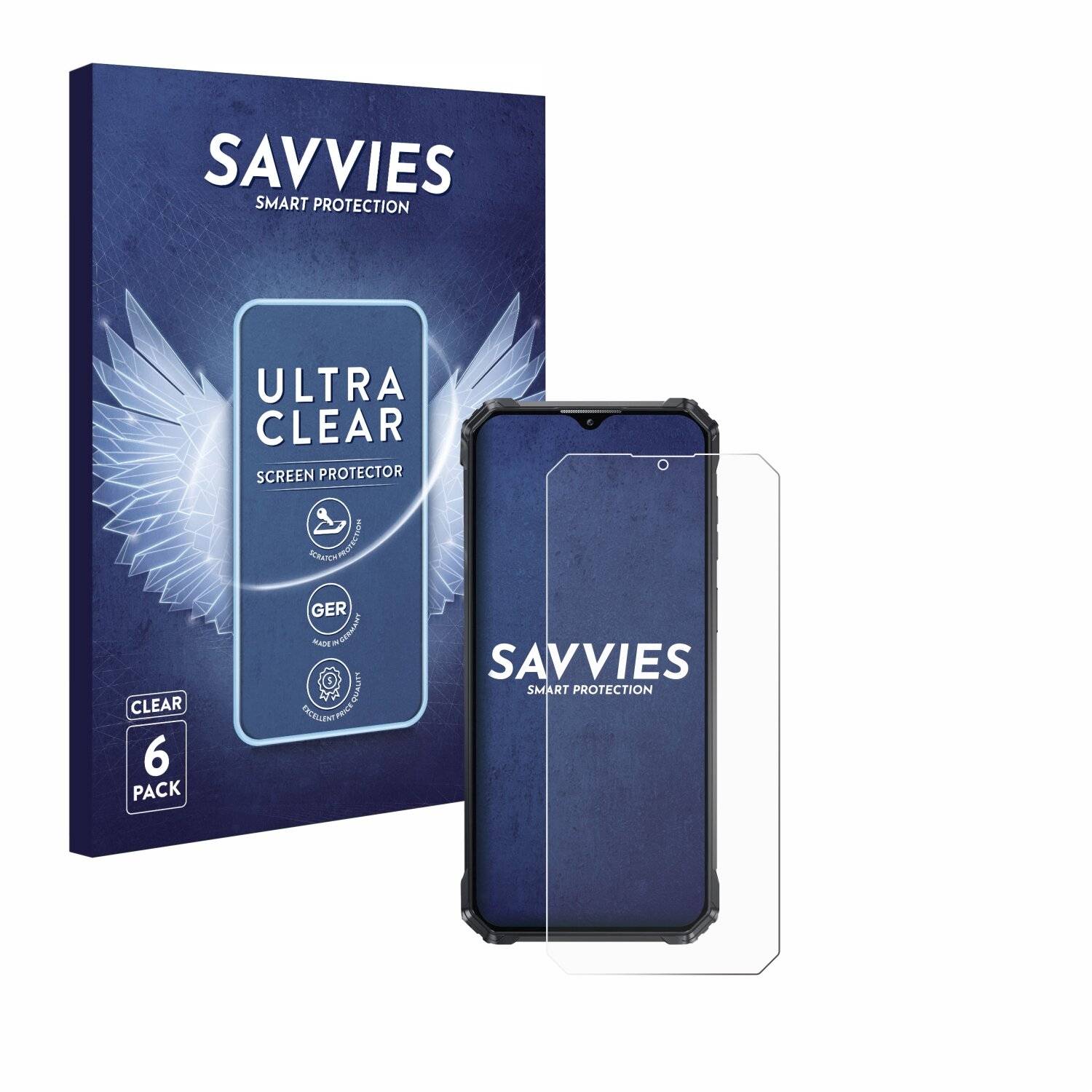 6x Savvies Displayschutz-Folie für Oukitel