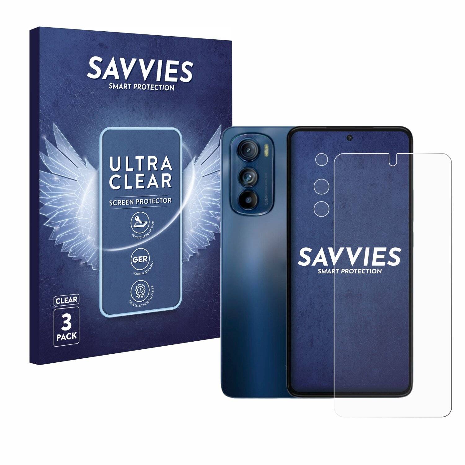6x Savvies Displayschutz-Folie für Motorola Edge 30