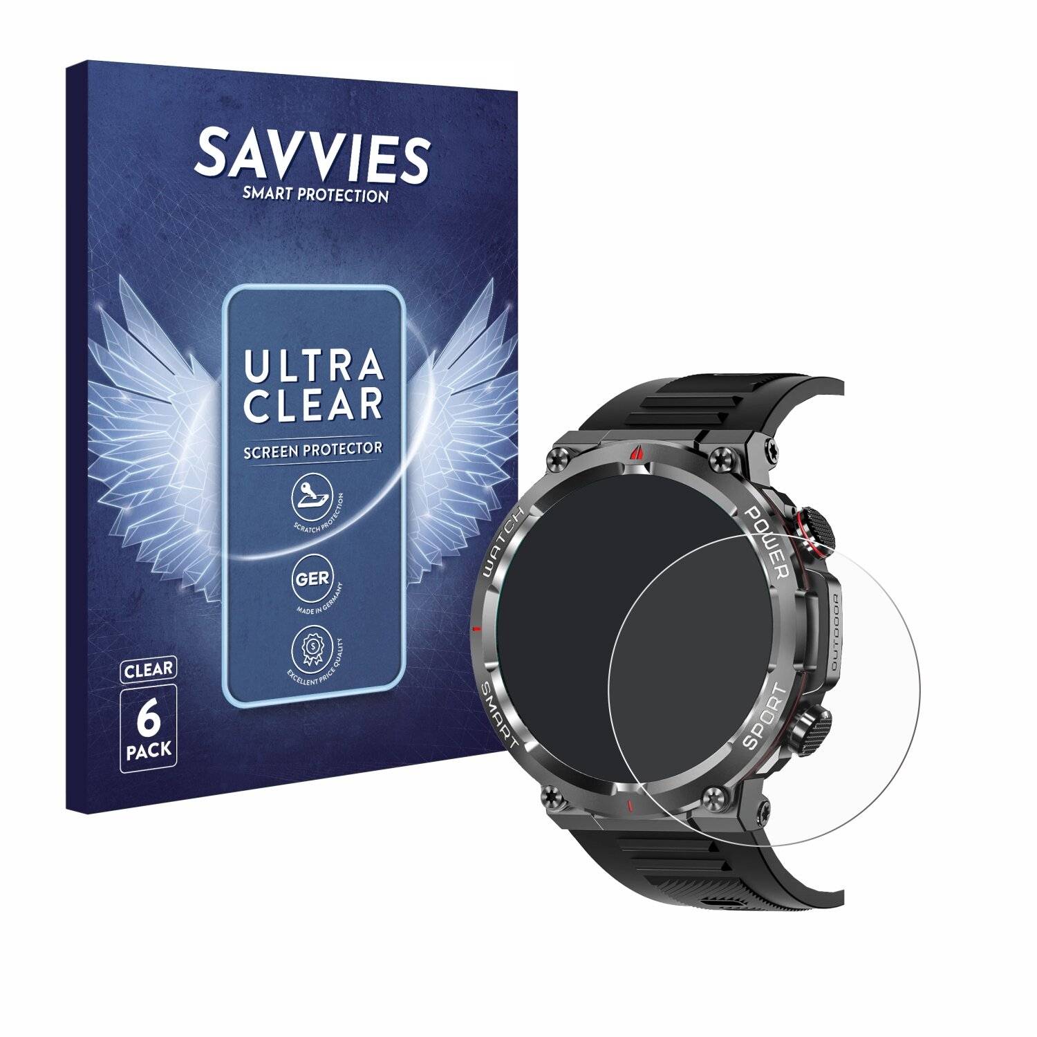 6x Savvies Displayschutz-Folie für Iowodo W50