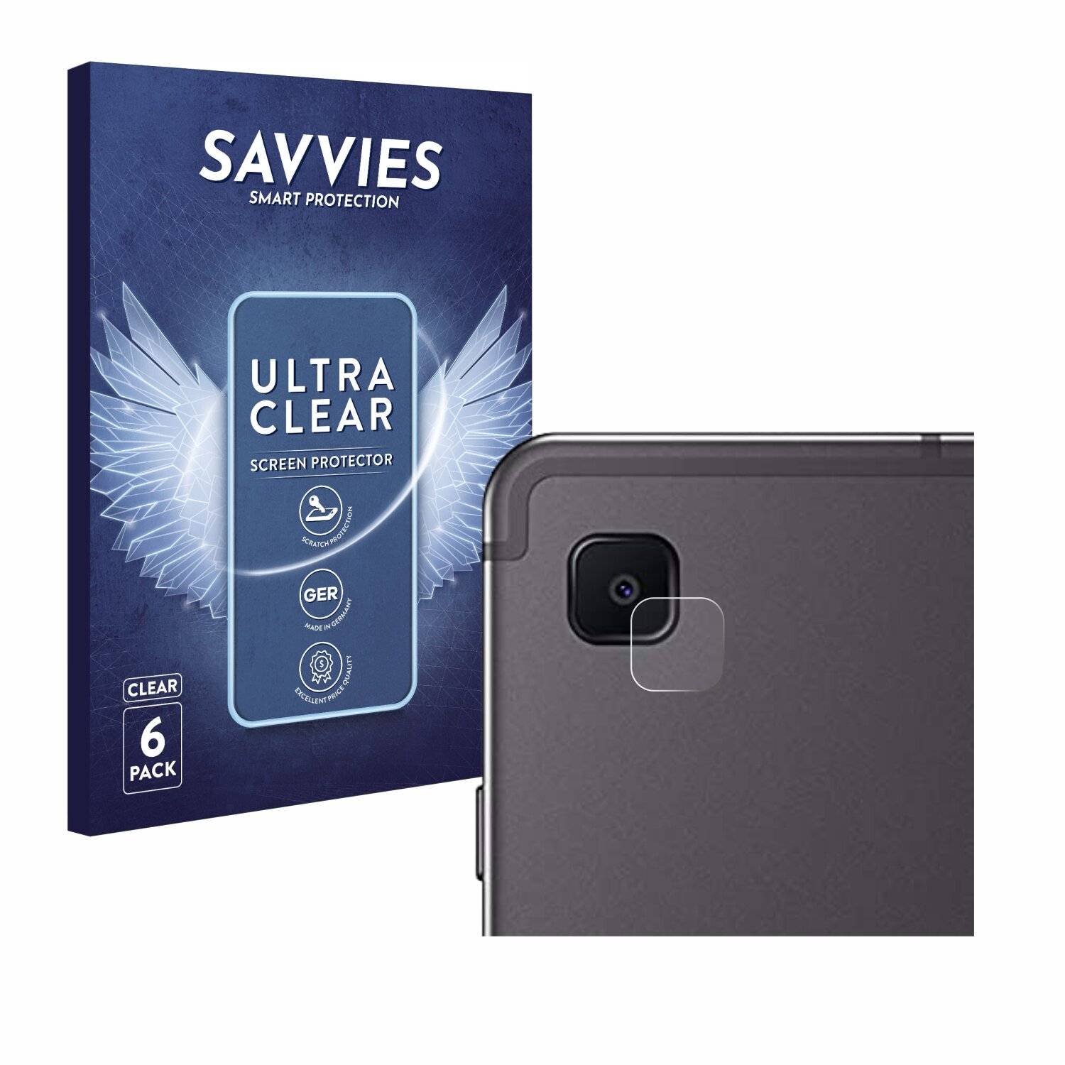 6x Savvies Displayschutz-Folie für Samsung Galaxy Tab S6 Lite WiFi 2024 (NUR