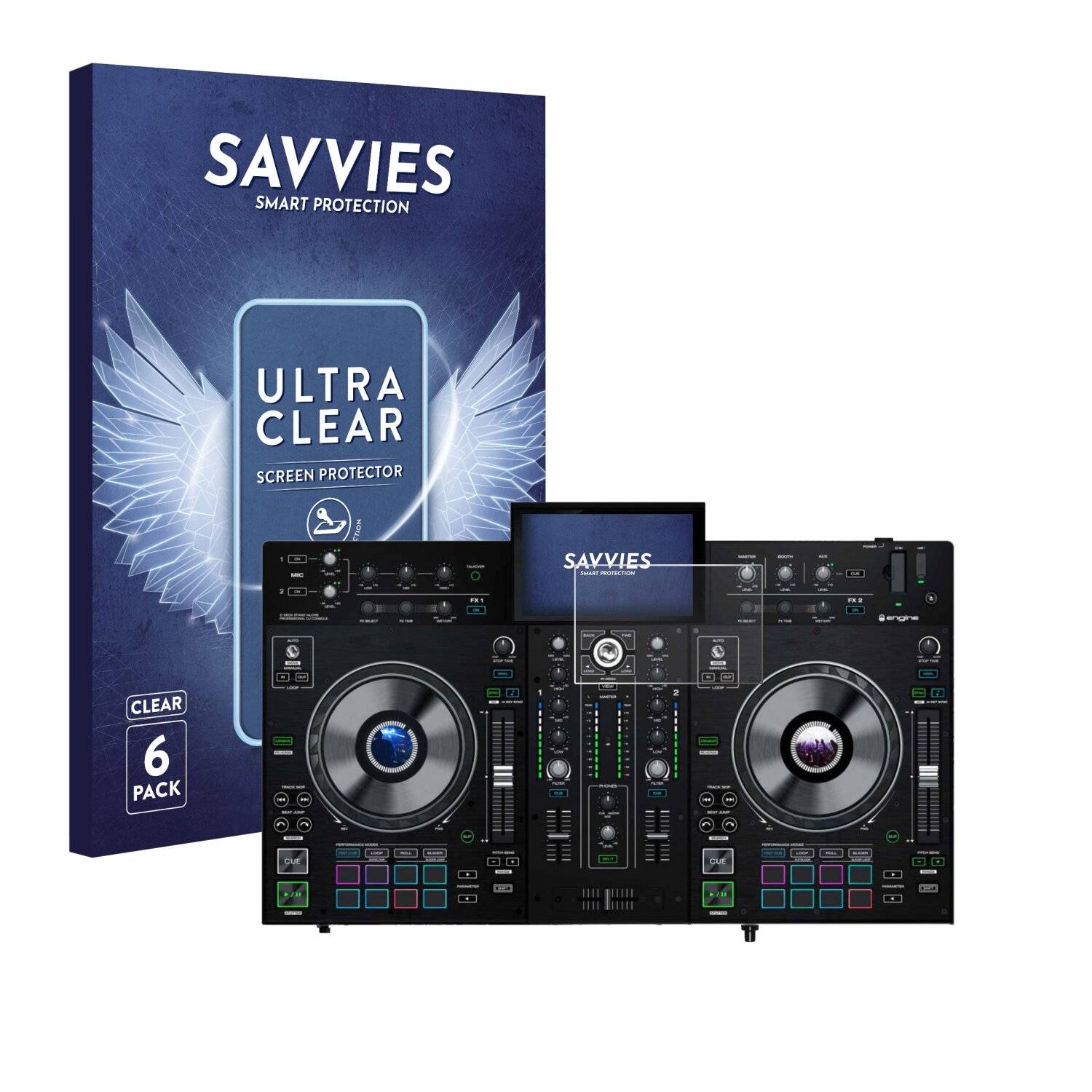 6x Savvies Displayschutz-Folie für Denon DJ Prime