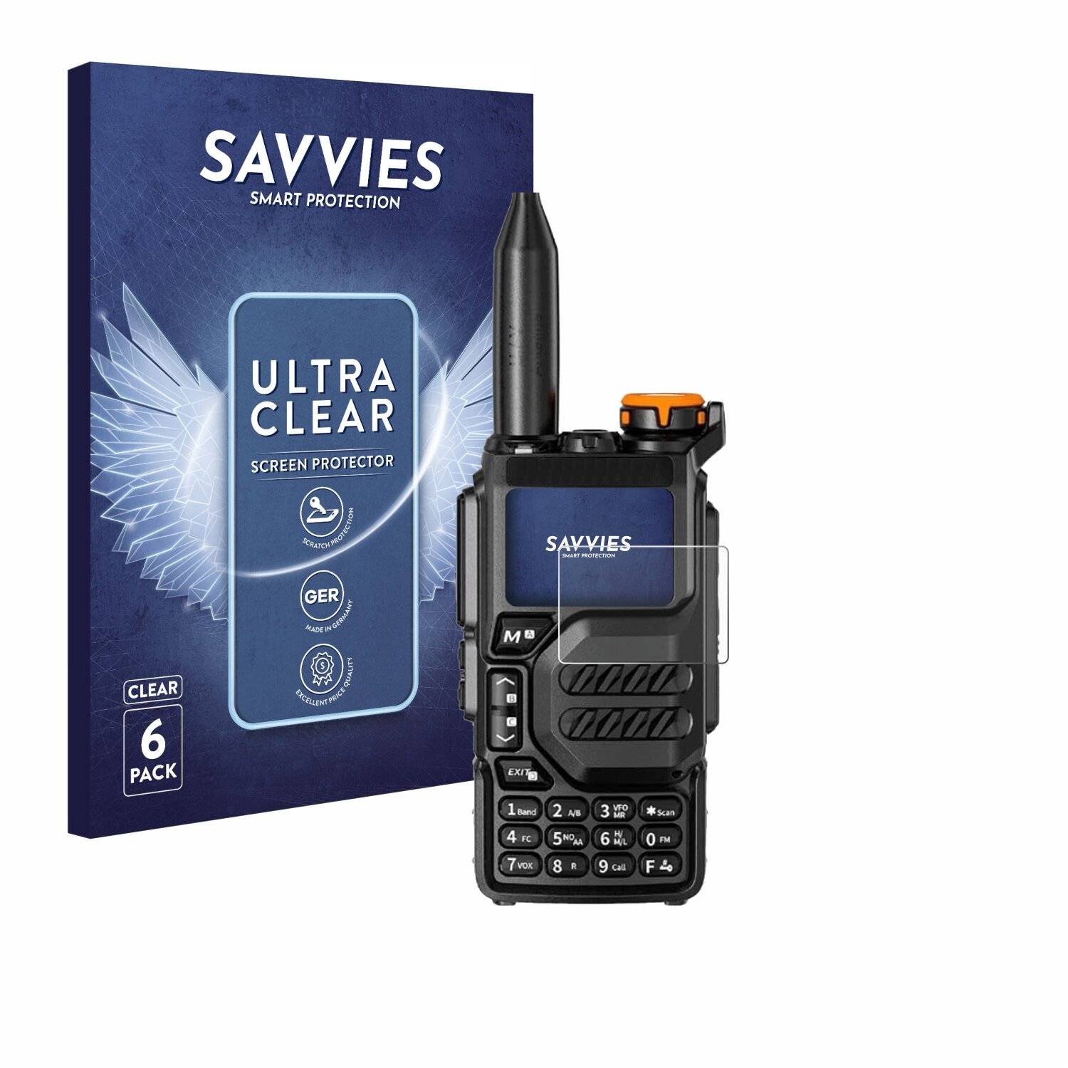 6x Savvies Displayschutz-Folie für Quansheng