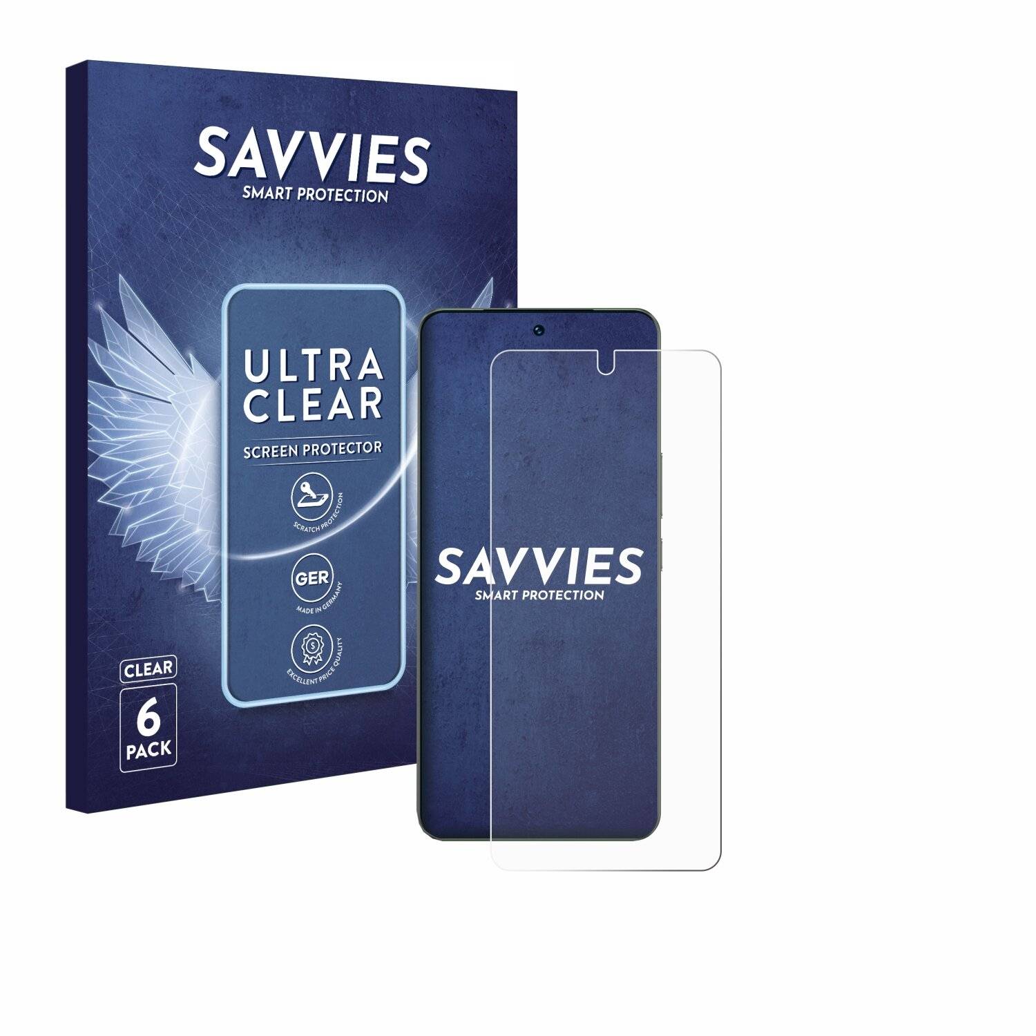 6x Savvies Displayschutz-Folie für Vivo V30