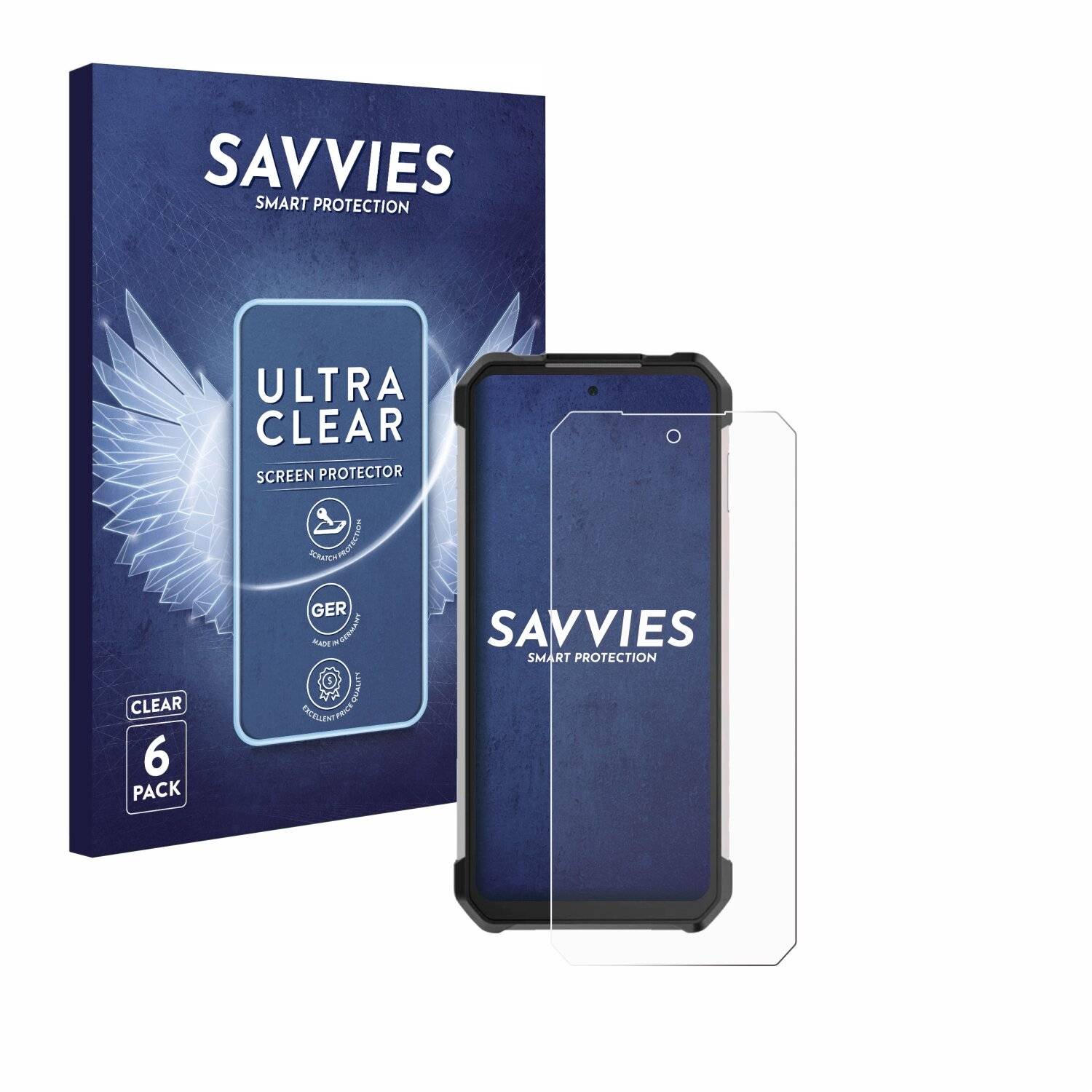 6x Savvies Displayschutz-Folie für Unihertz Tank