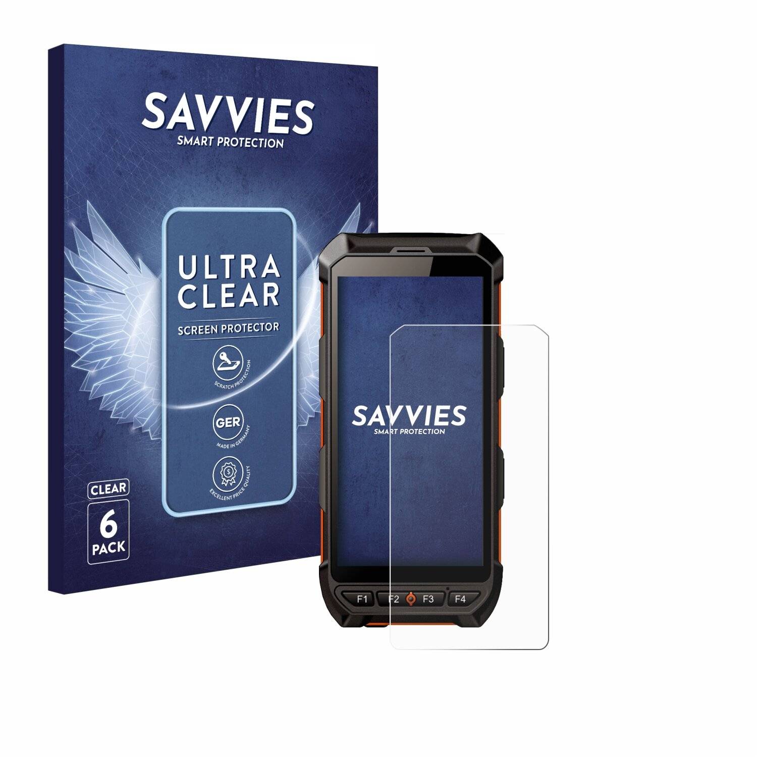 6x Savvies Displayschutz-Folie für iDTronic C9
