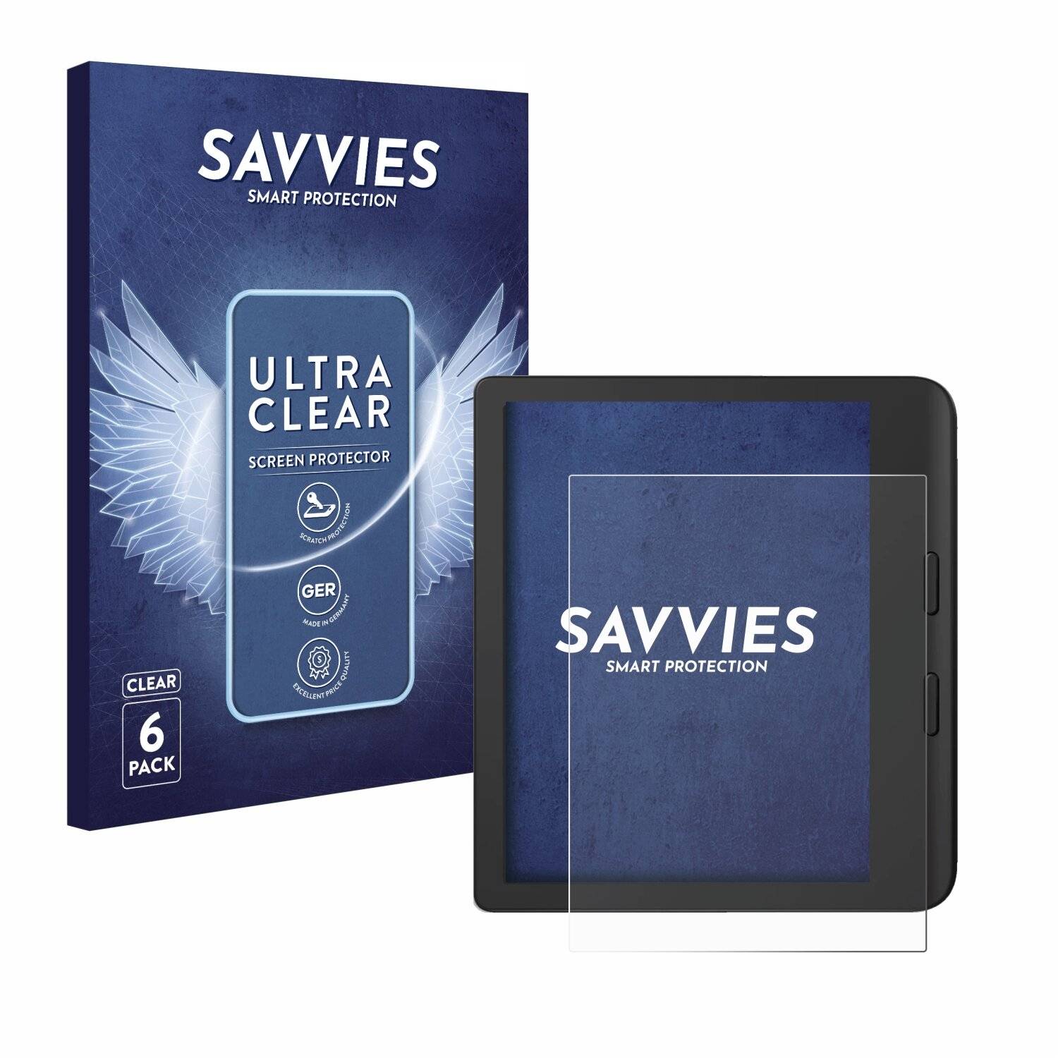 6x Savvies Displayschutz-Folie für Tolino Vision Color