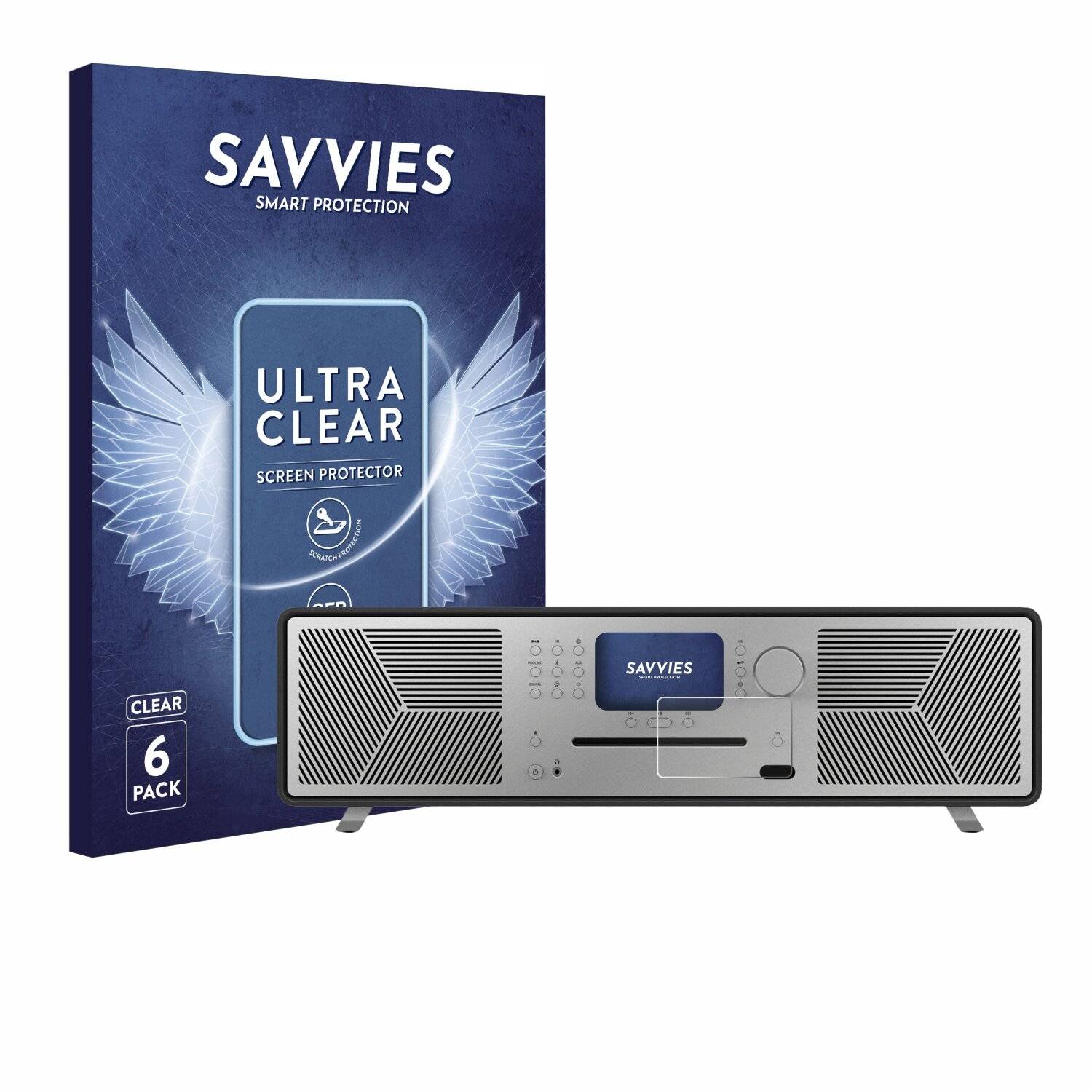 6x Savvies Displayschutz-Folie für sonoro MEISTERSTÜCK (2.