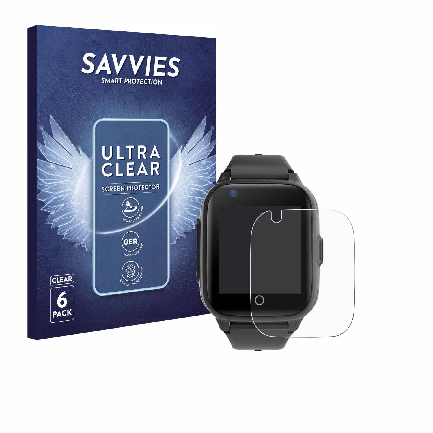 6x Savvies Displayschutz-Folie für Leotec Kids Allo Plus