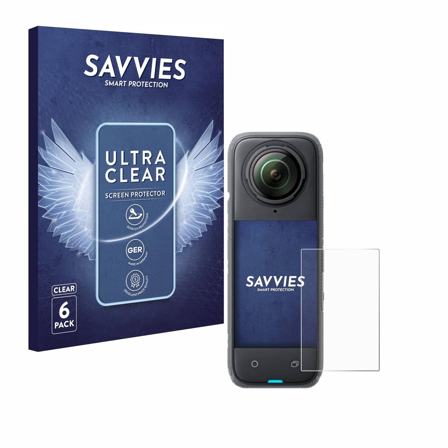 6x Savvies Displayschutz-Folie für Insta360