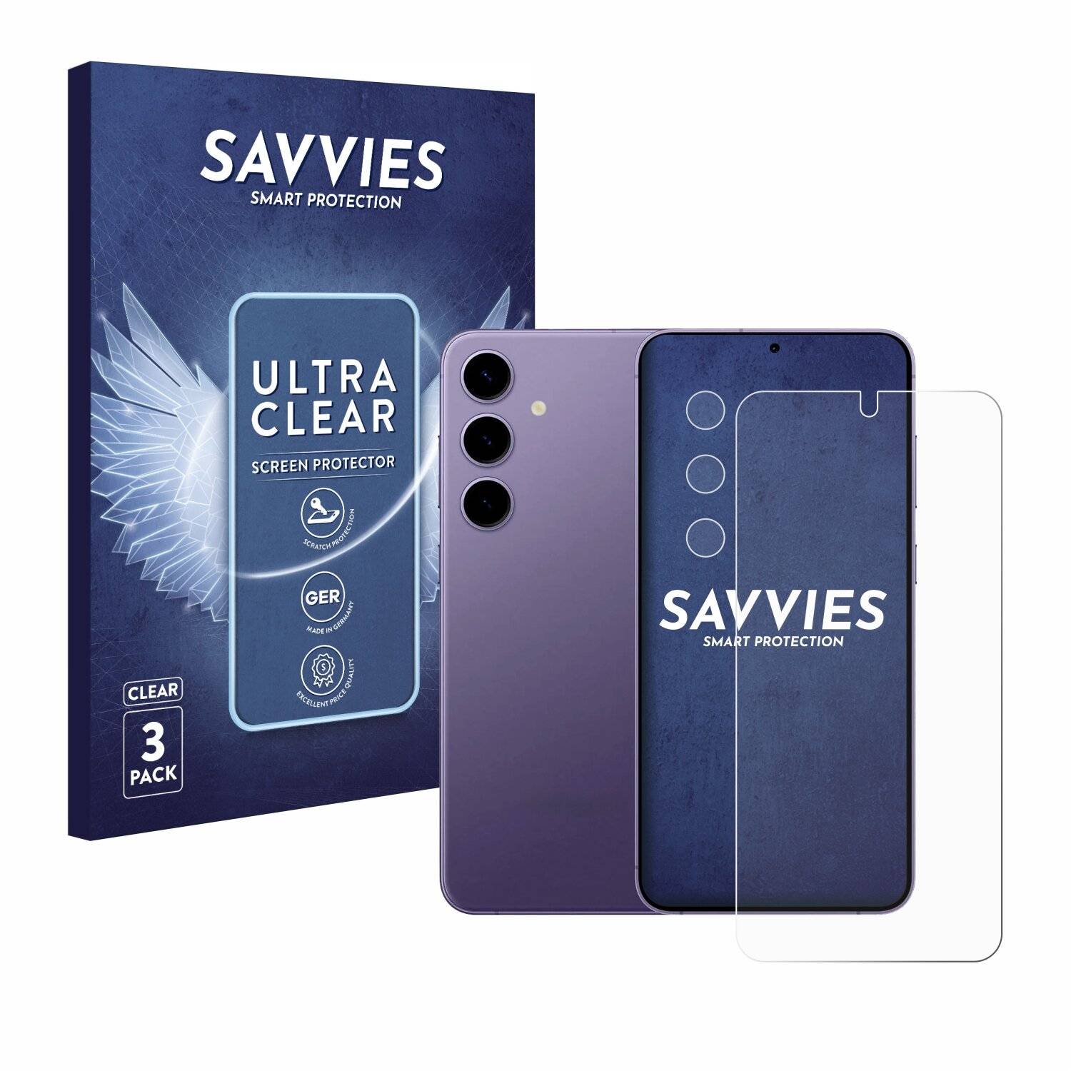 6x Savvies Displayschutz-Folie für Samsung Galaxy S24 Enterprise Edition