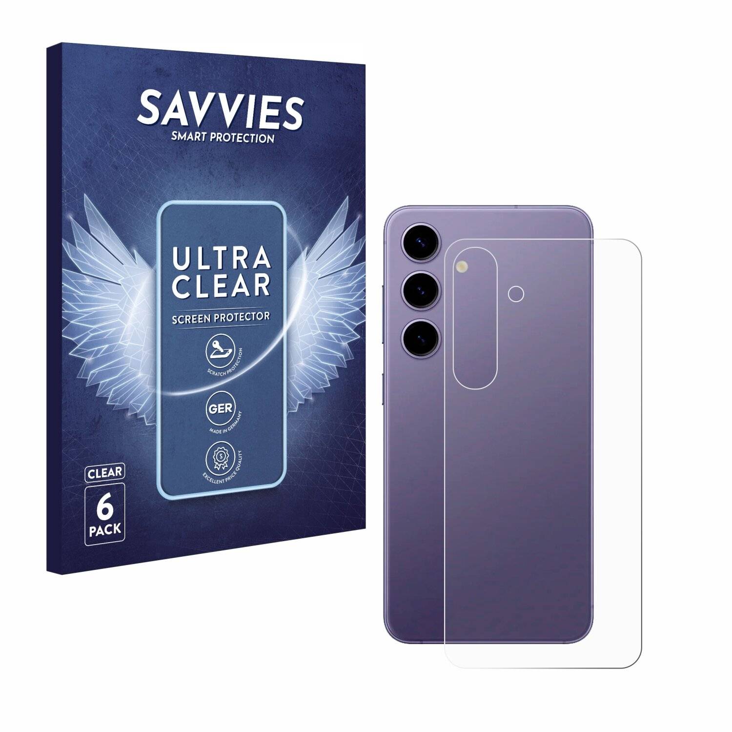 6x Savvies Displayschutz-Folie für Samsung Galaxy S24 Enterprise Edition