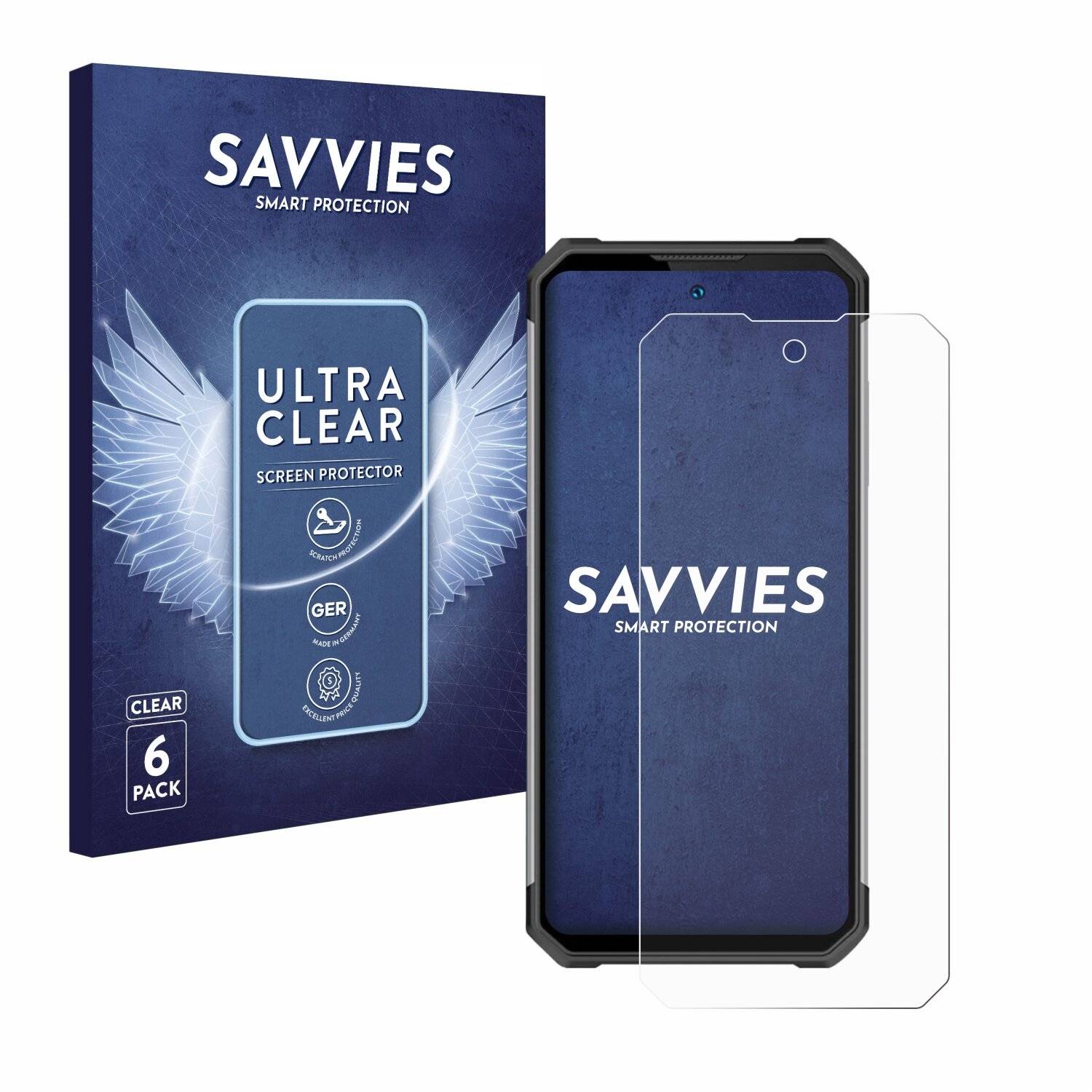 6x Savvies Displayschutz-Folie für Oukitel