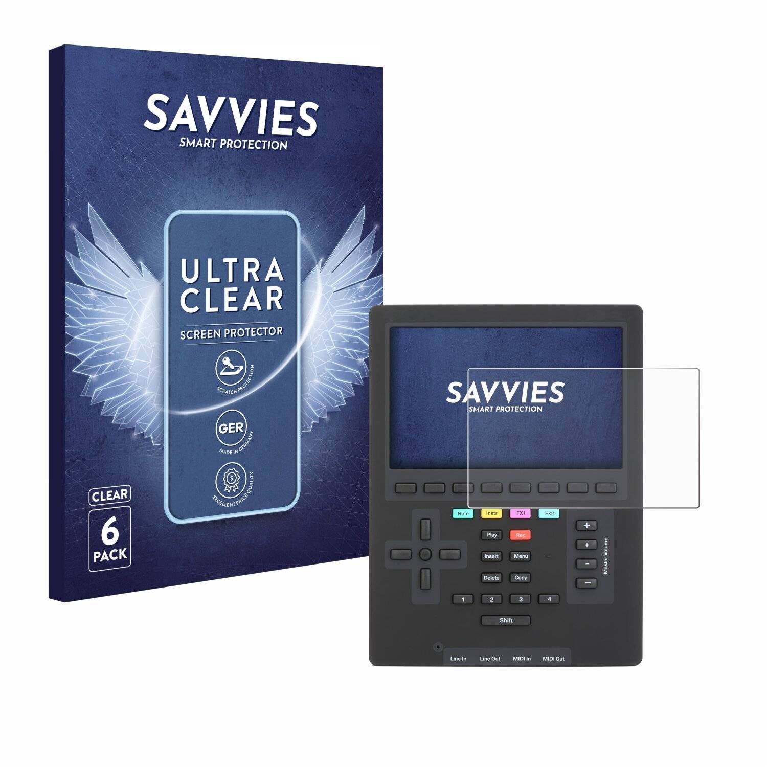 6x Savvies Displayschutz-Folie für Polyend Tracker