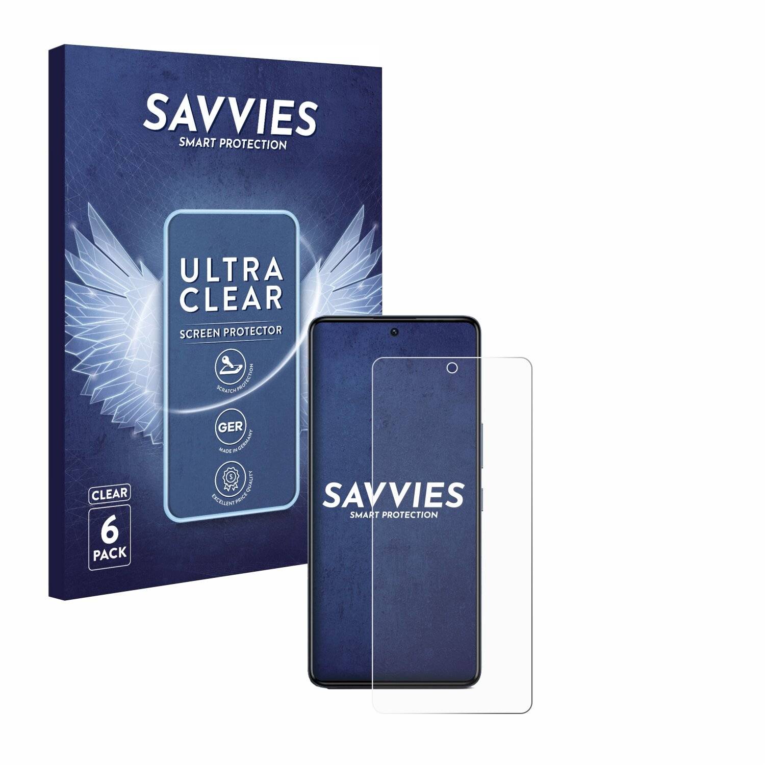 6x Savvies Displayschutz-Folie für Infinix GT 20