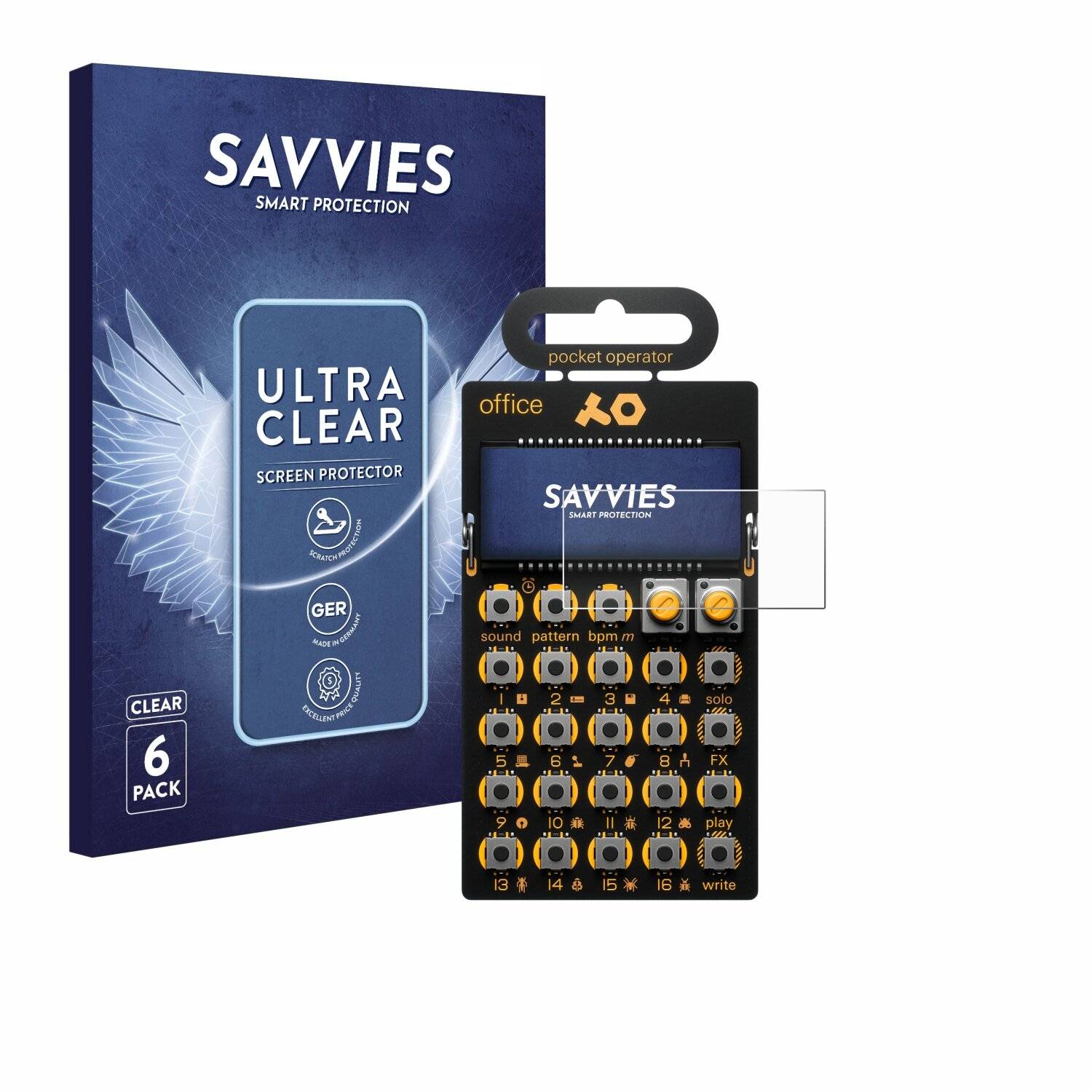 6x Savvies Displayschutz-Folie für Teenage Engineering PO-24
