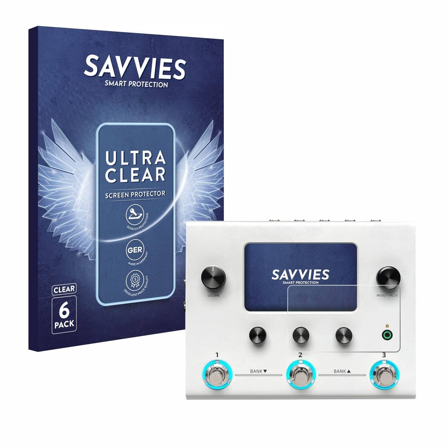6x Savvies Displayschutz-Folie für Hotone Ampero II