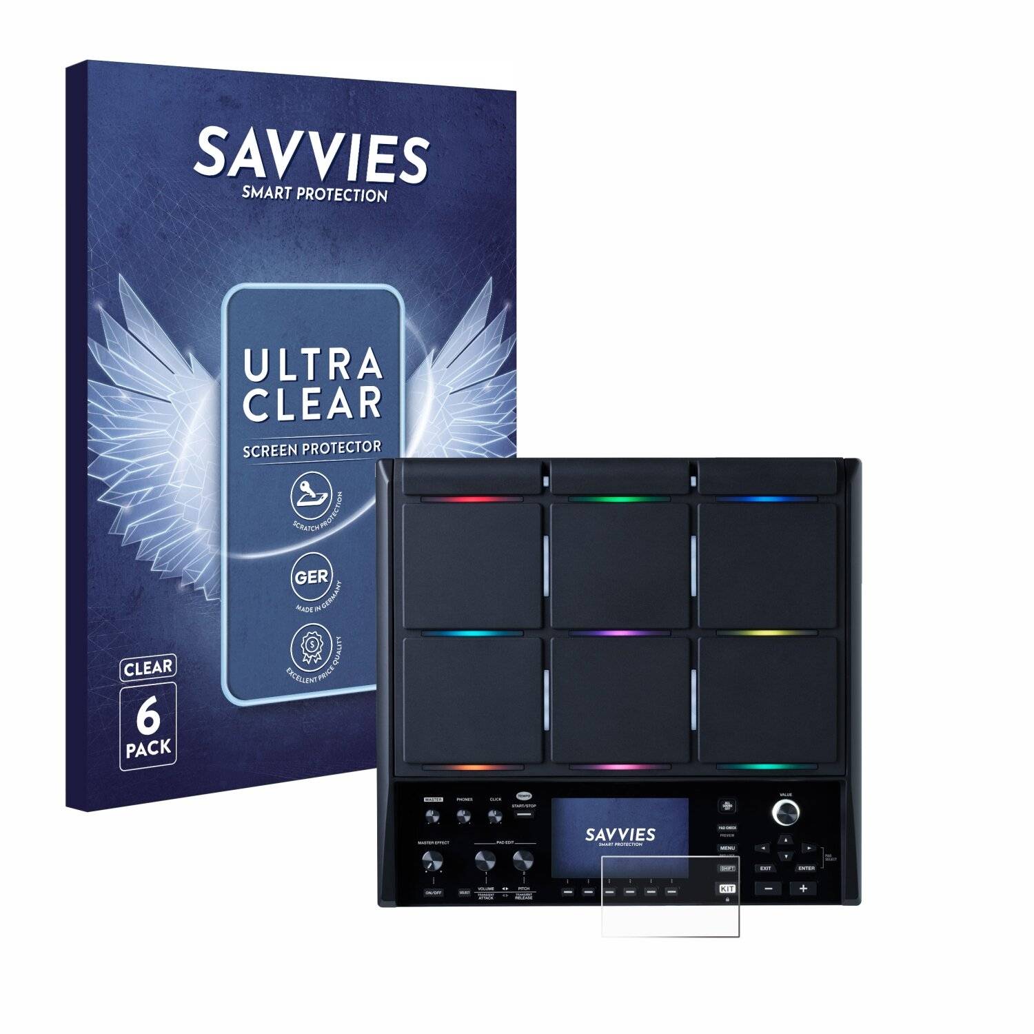 6x Savvies Displayschutz-Folie für Roland SPD-SX