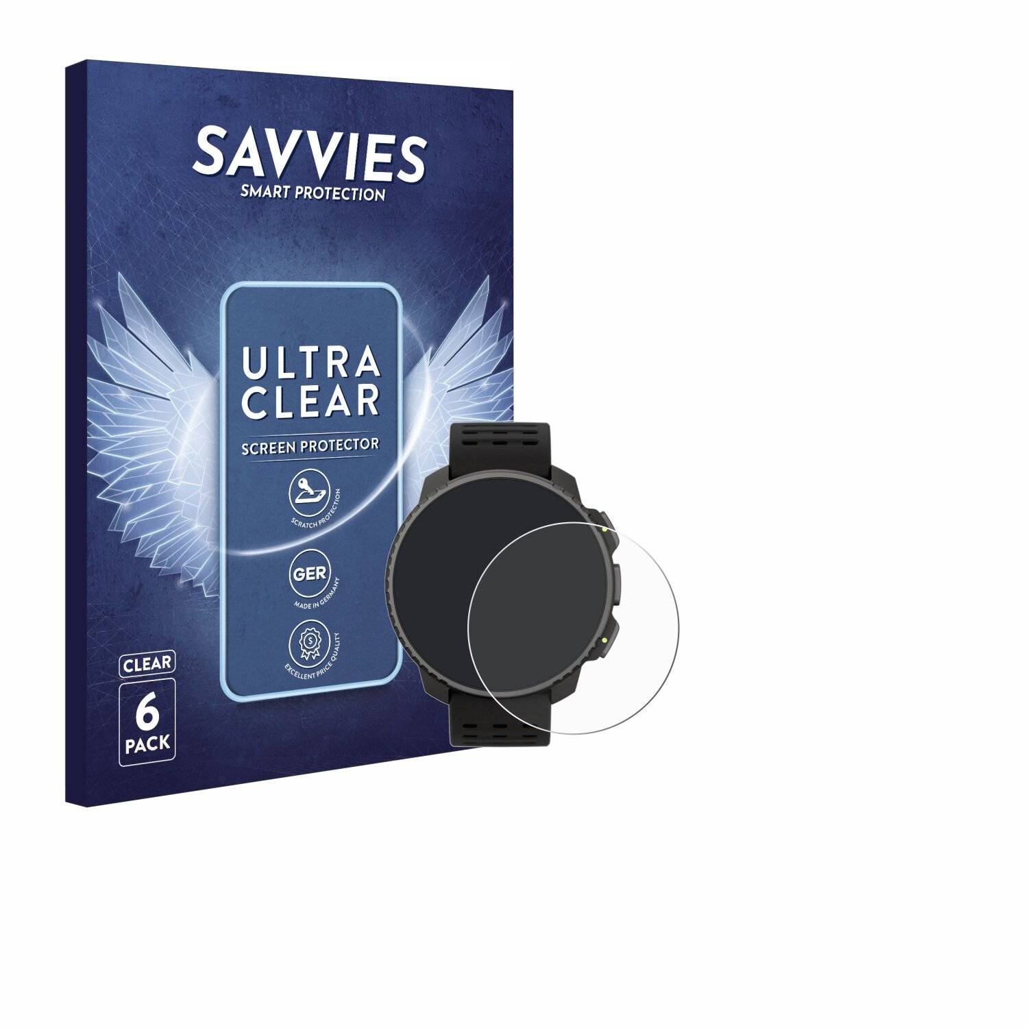 6x Savvies Displayschutz-Folie für Suunto Vertical