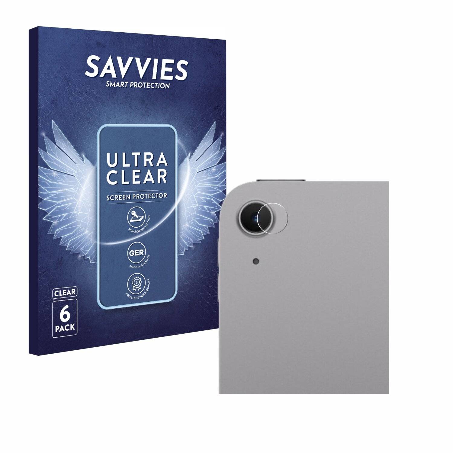 6x Savvies Displayschutz-Folie für Apple iPad Air 13 WiFi 2024 (NUR