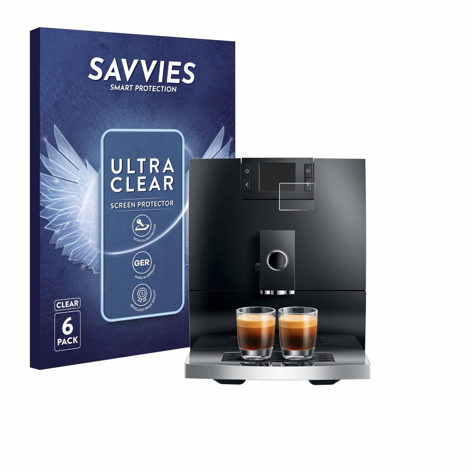 6x Savvies Displayschutz-Folie für Jura