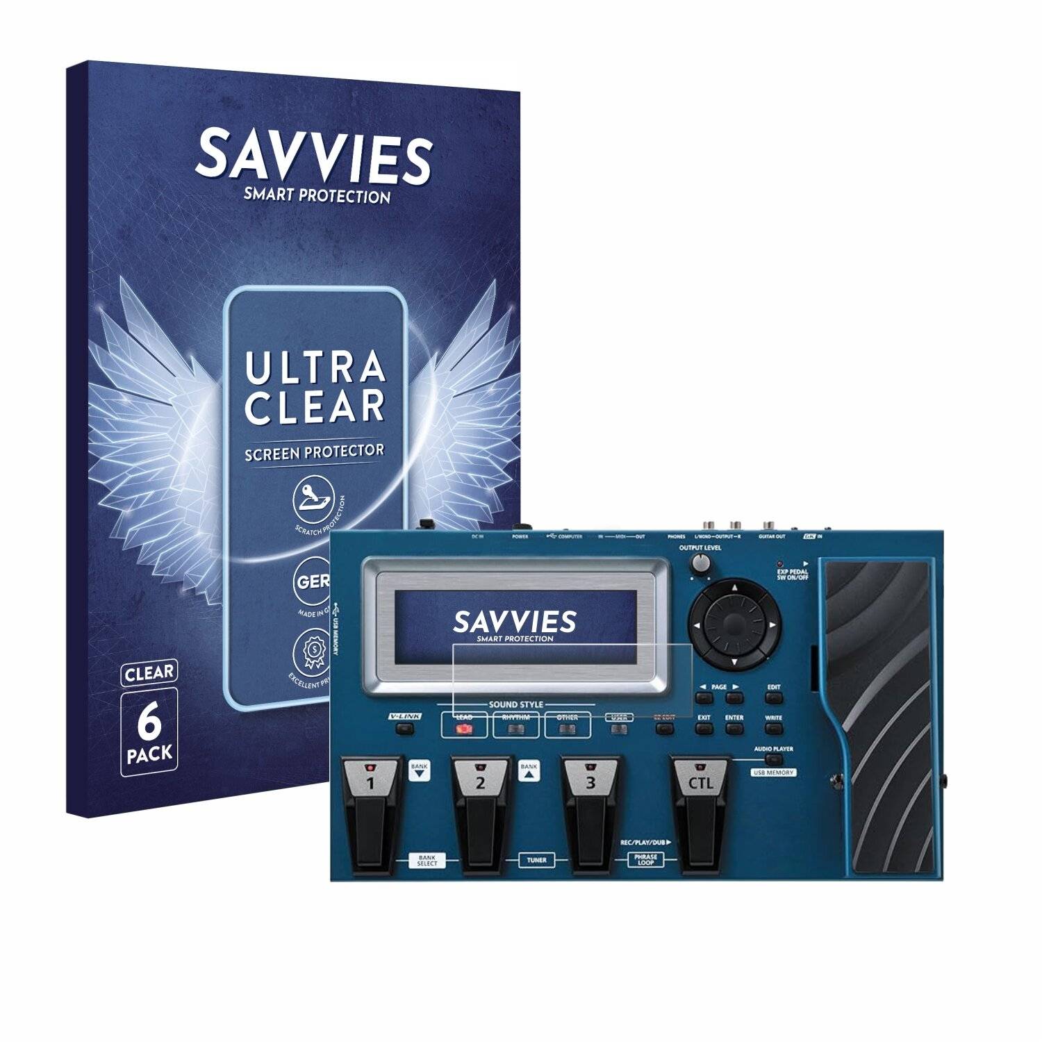 6x Savvies Displayschutz-Folie für Roland