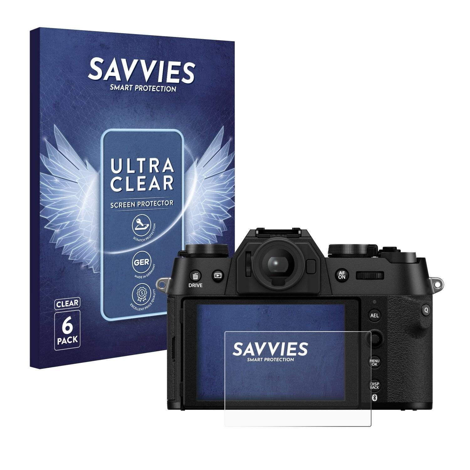 6x Savvies Displayschutz-Folie für Fujifilm