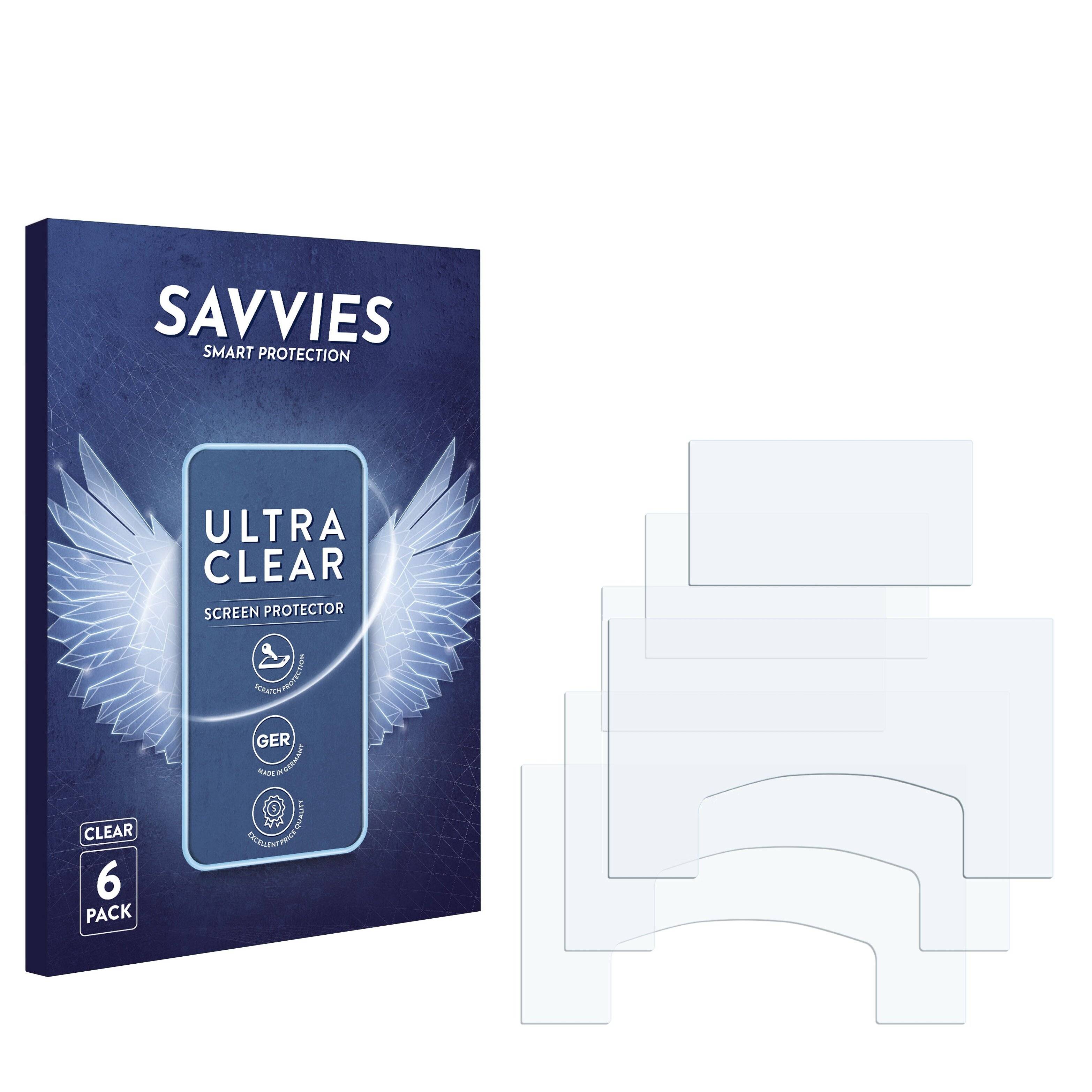 6x Savvies Displayschutz-Folie für Boss WL-60 Wireless