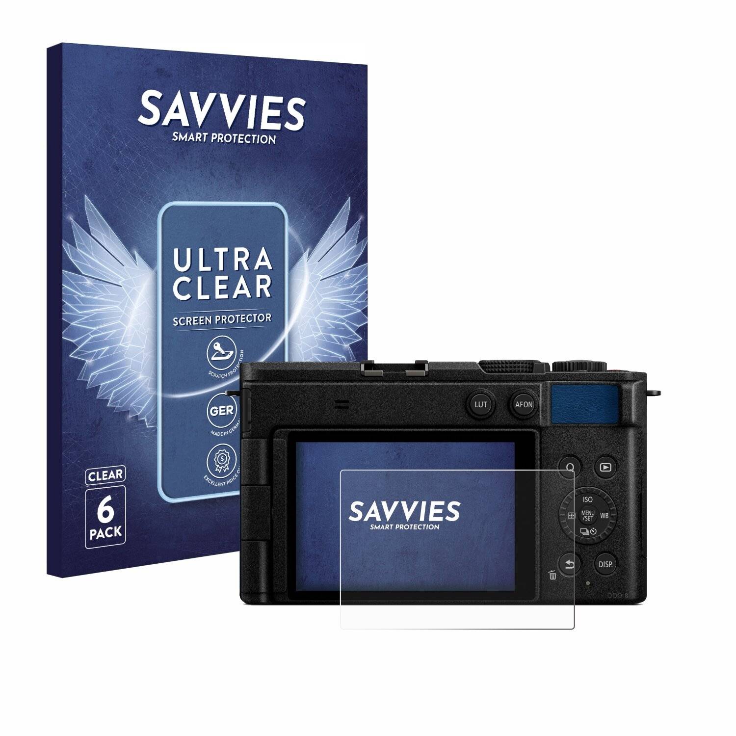 6x Savvies Displayschutz-Folie für Panasonic Lumix