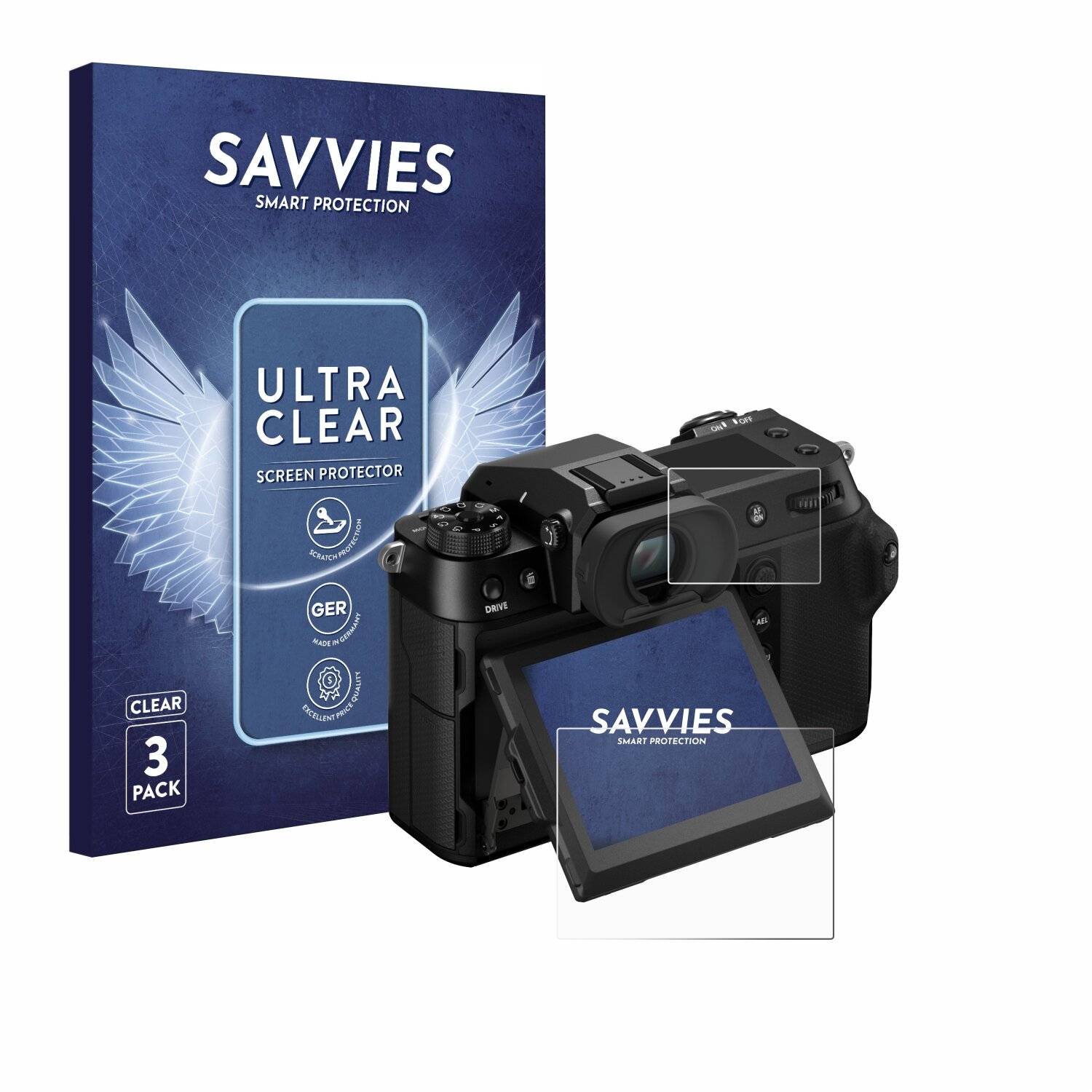6x Savvies Displayschutz-Folie für Fujifilm GFX100S II (Display +