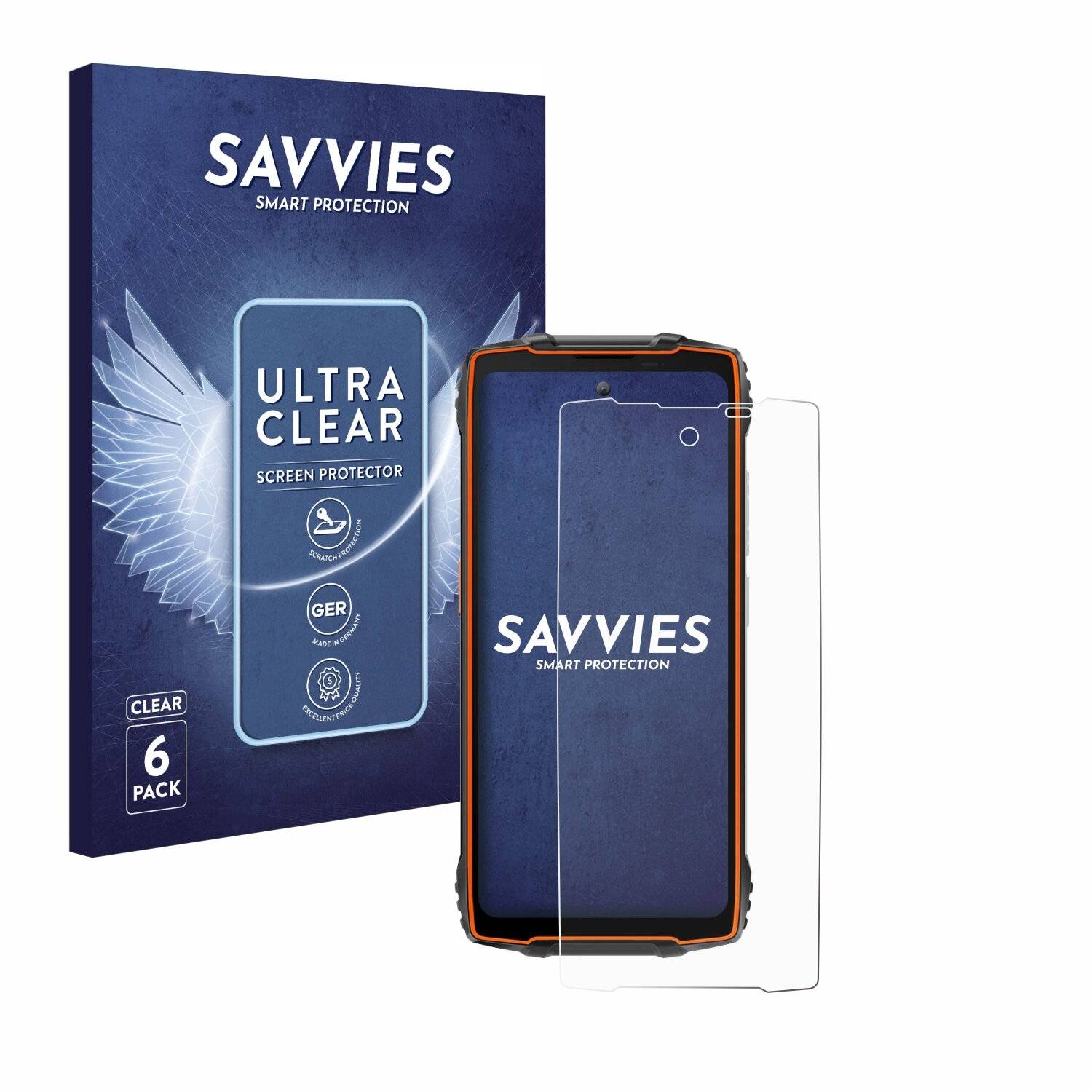 6x Savvies Displayschutz-Folie für Blackview Oscal Pilot