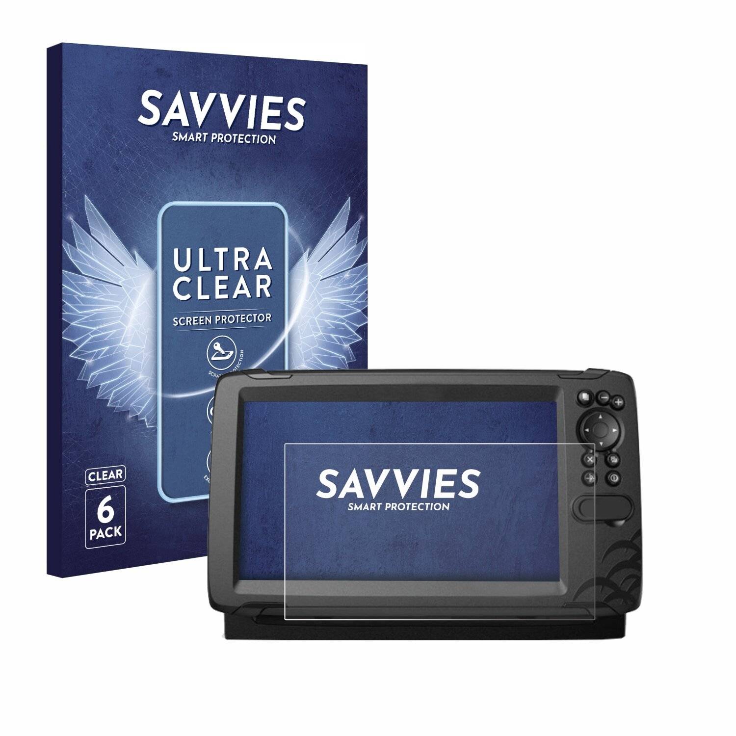6x Savvies Displayschutz-Folie für Lowrance HOOK Reveal