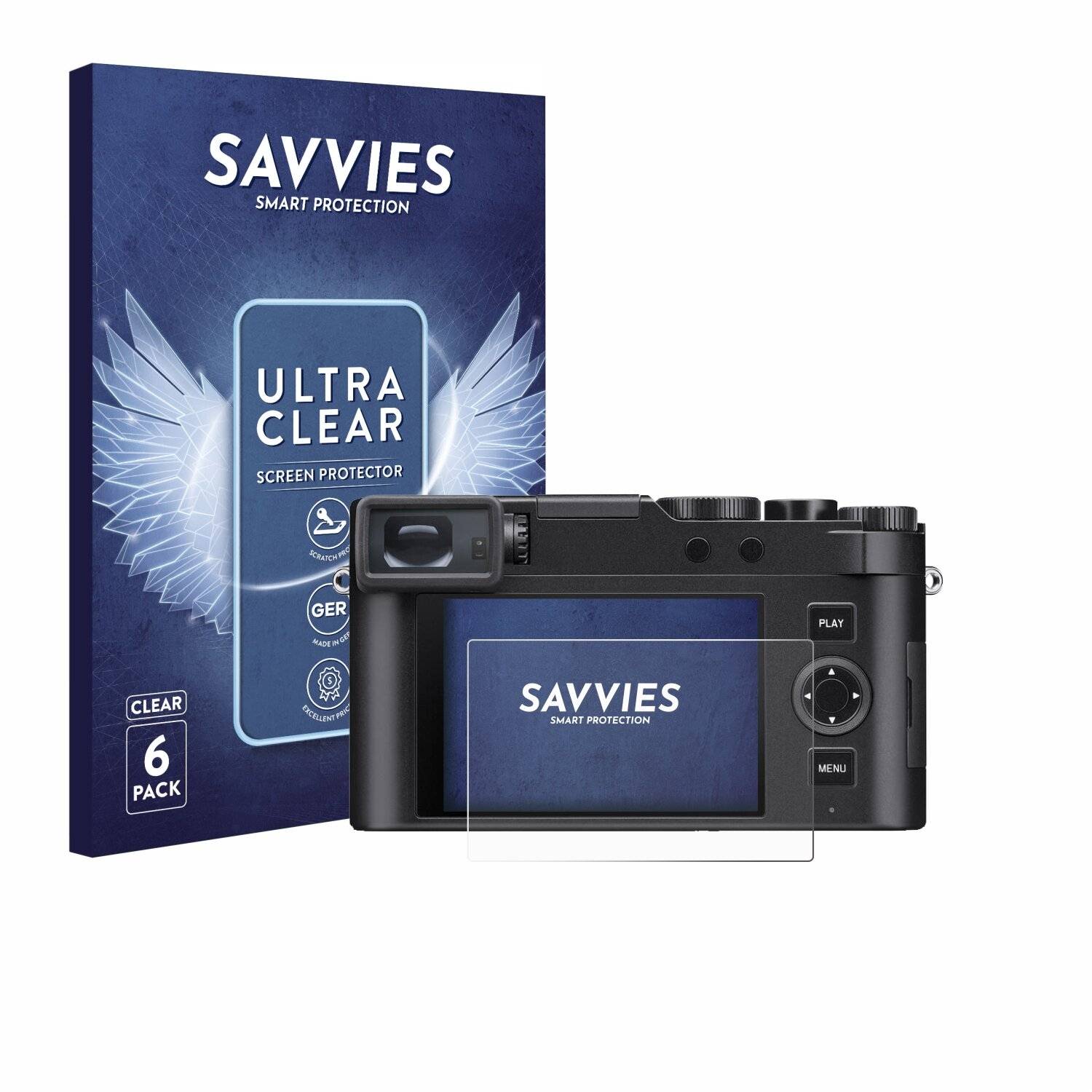 6x Savvies Displayschutz-Folie für Leica D-Lux