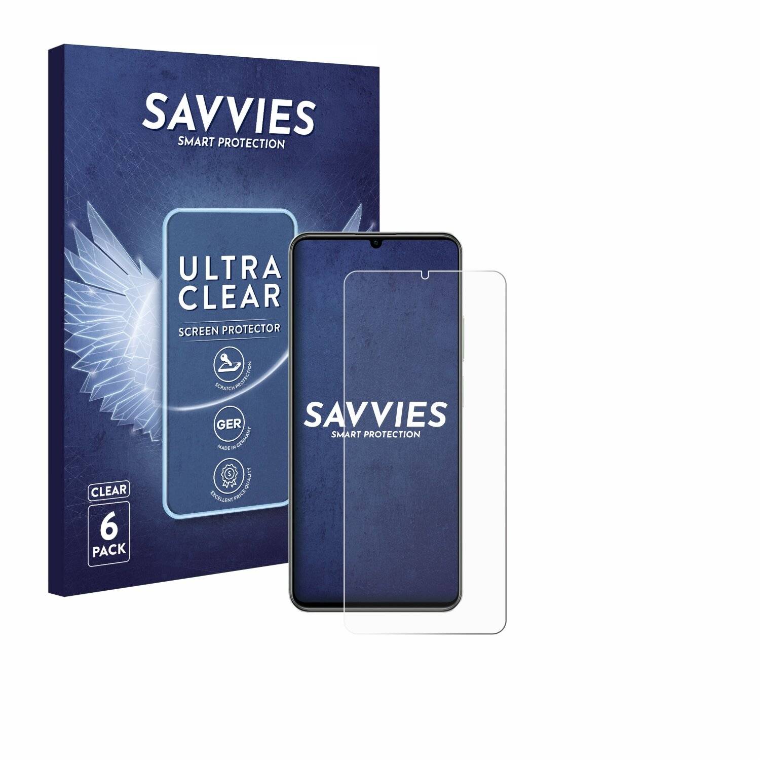 6x Savvies Displayschutz-Folie für realme