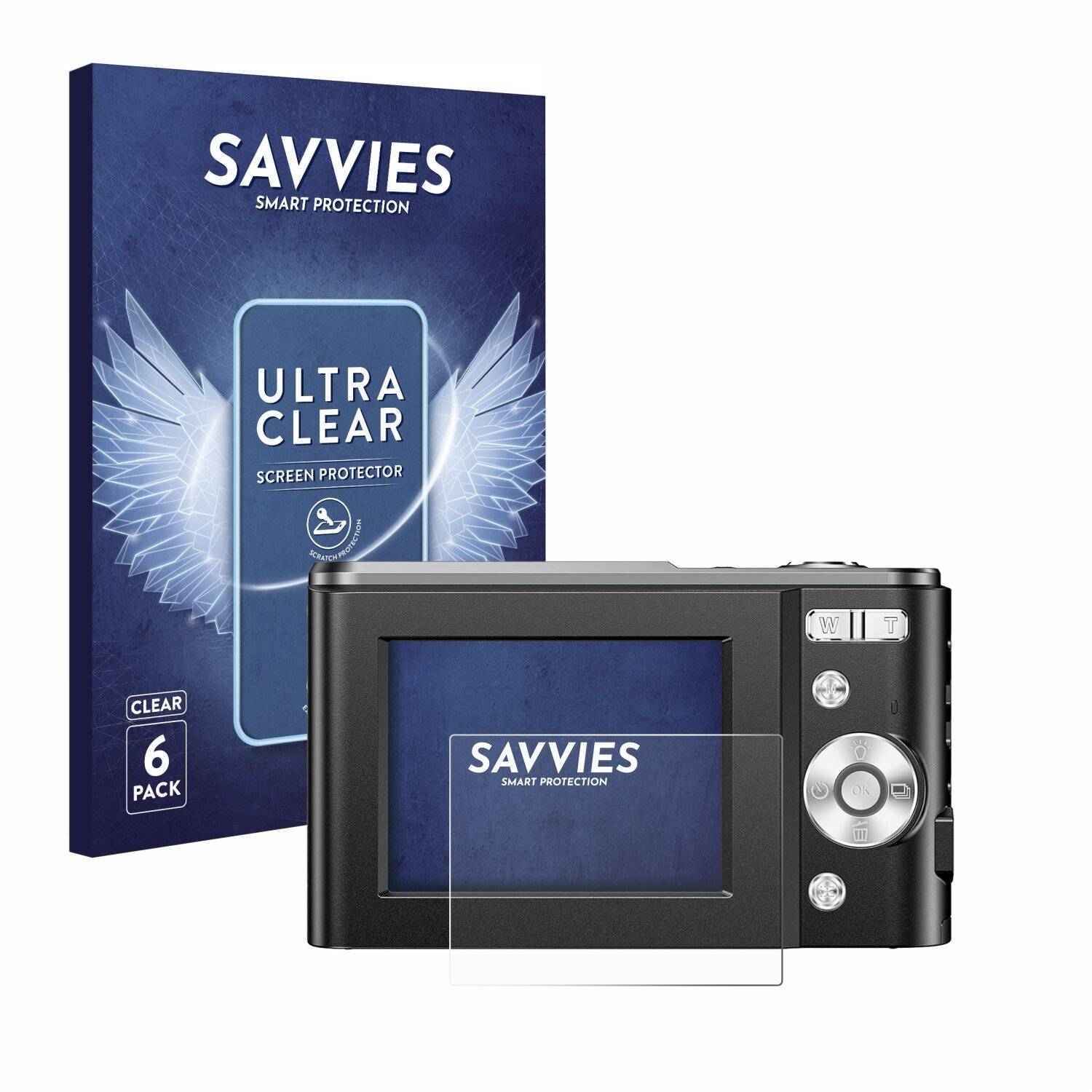 6x Savvies Displayschutz-Folie für Nicamery