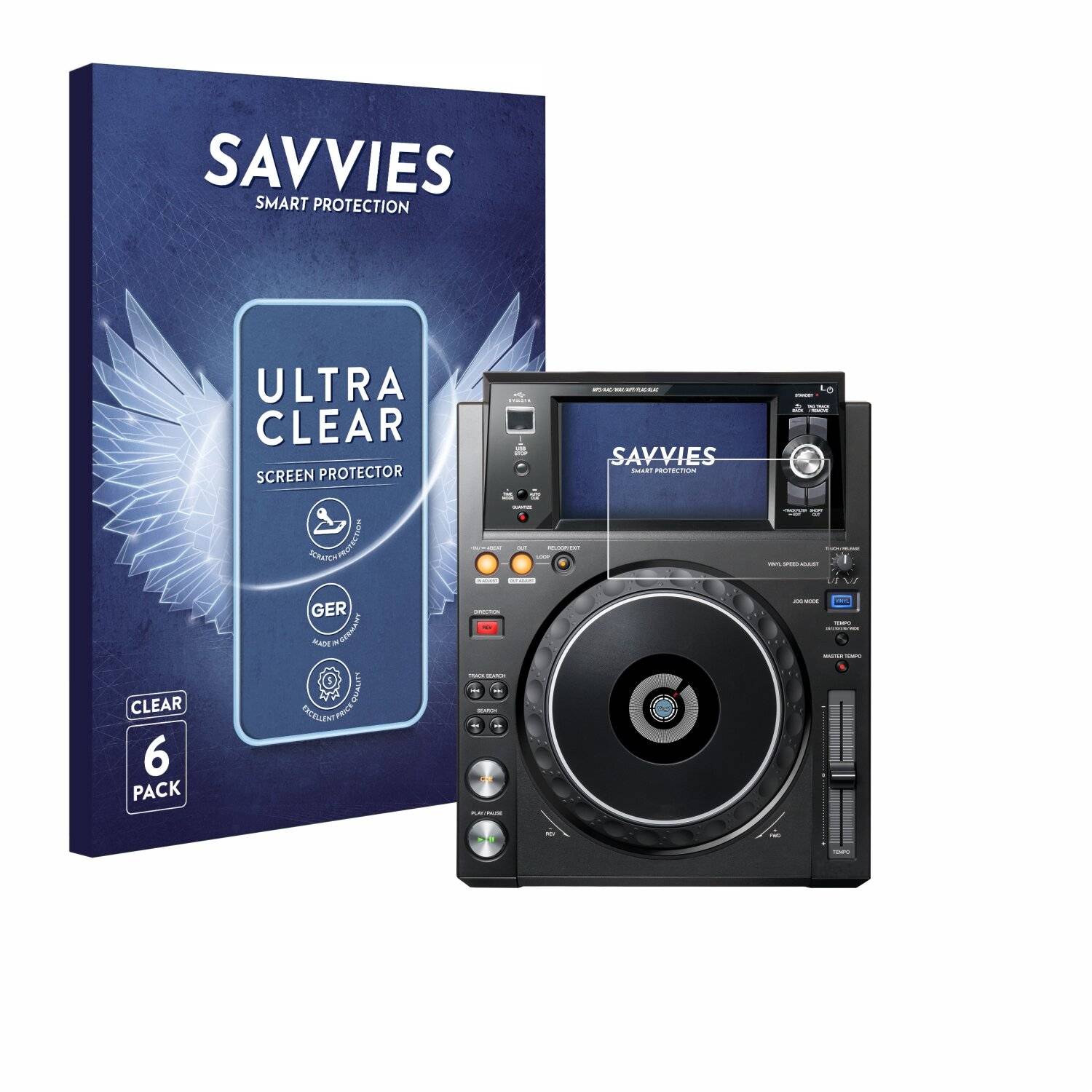 6x Savvies Displayschutz-Folie für Pioneer XDJ