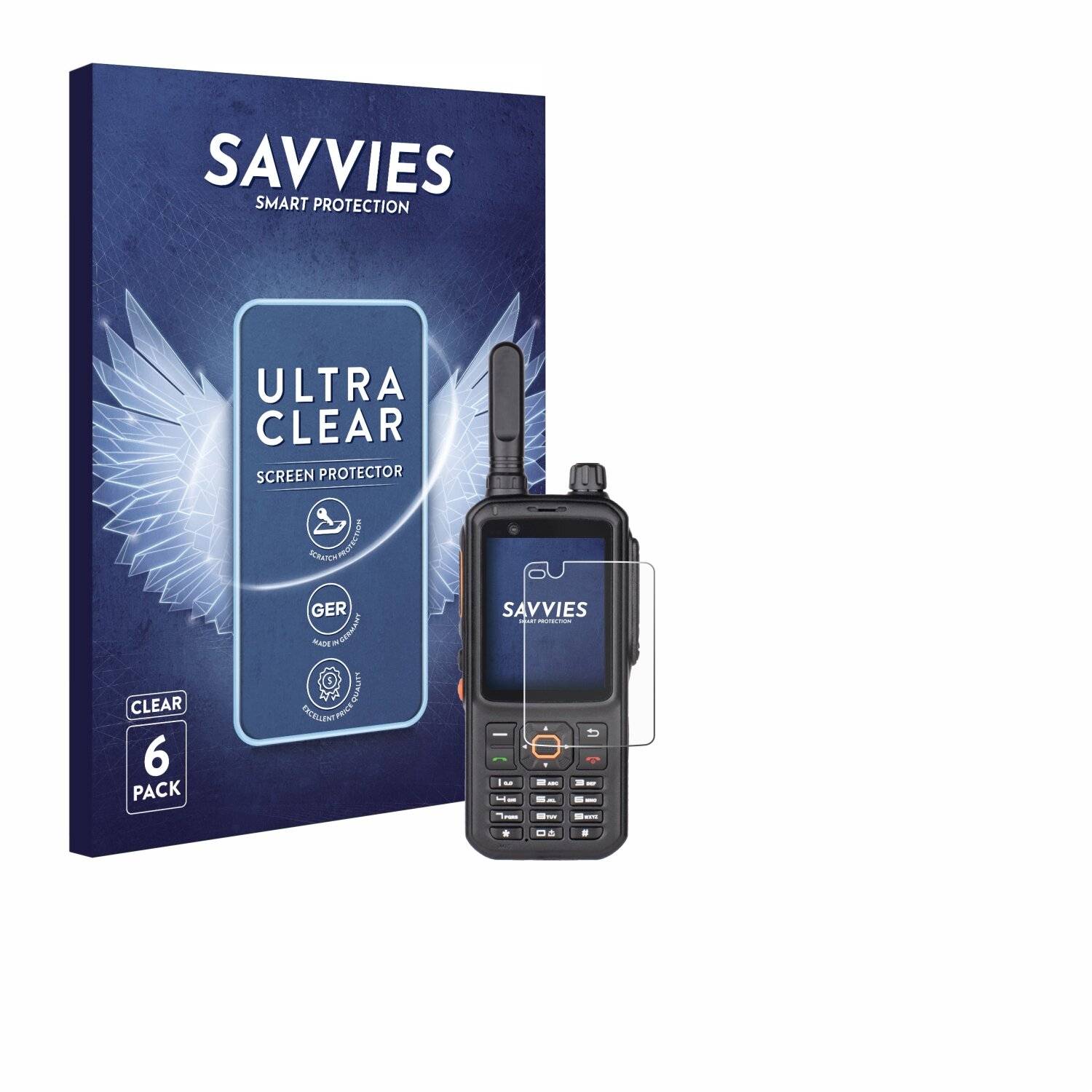 6x Savvies Displayschutz-Folie für Inrico