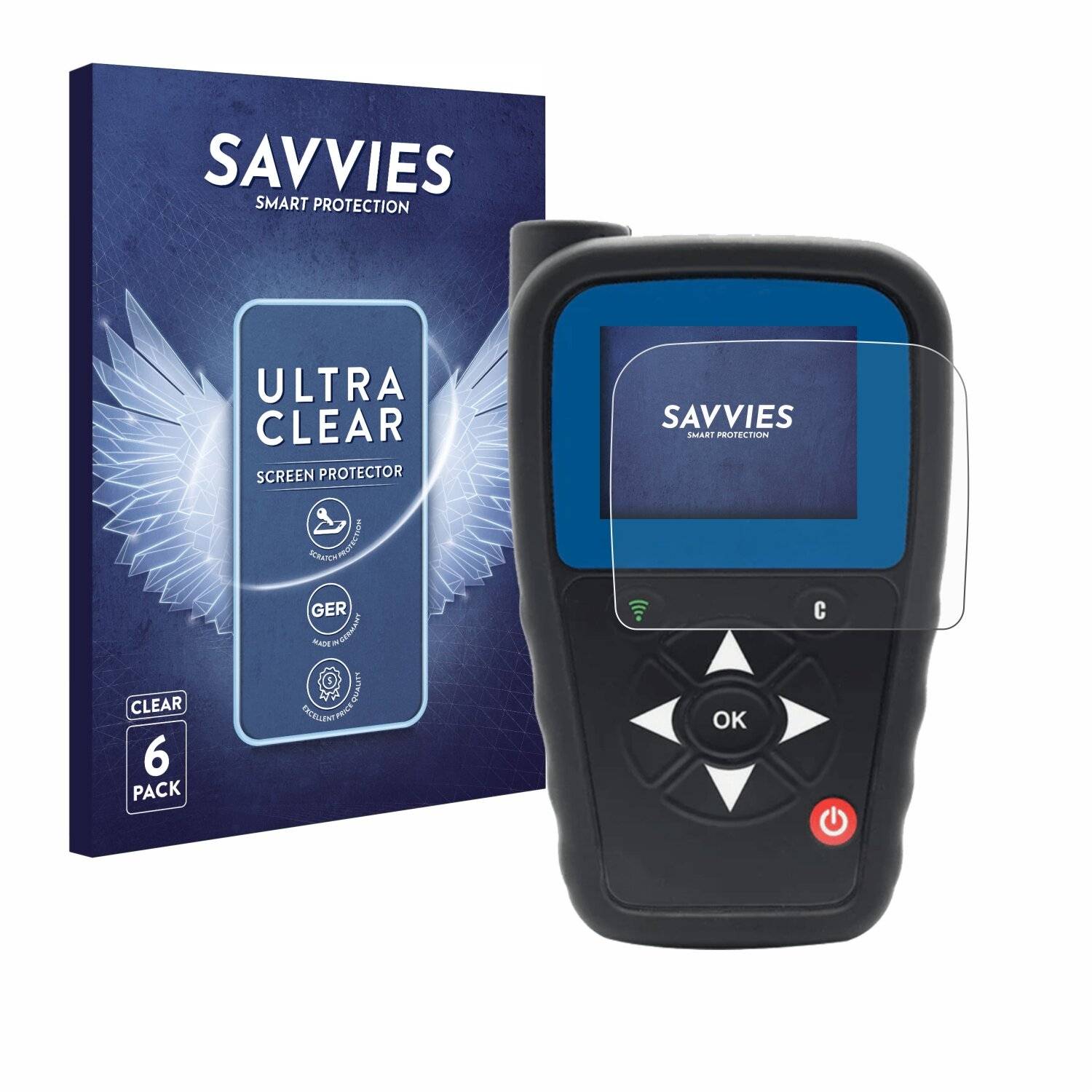 6x Savvies Displayschutz-Folie für Topdon TP